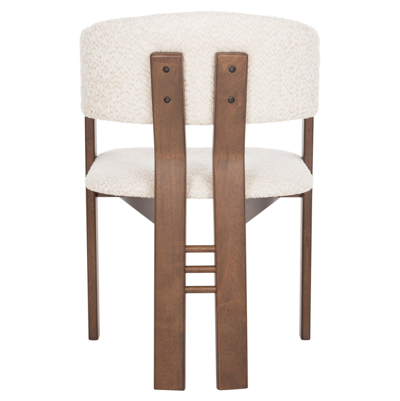 DINING CHAIR ZARRA HM9970.03 RUBBERWOOD IN WALNUT-ECRU BOUCLE FABRIC 55,5x59x81,5Hcm. [6]