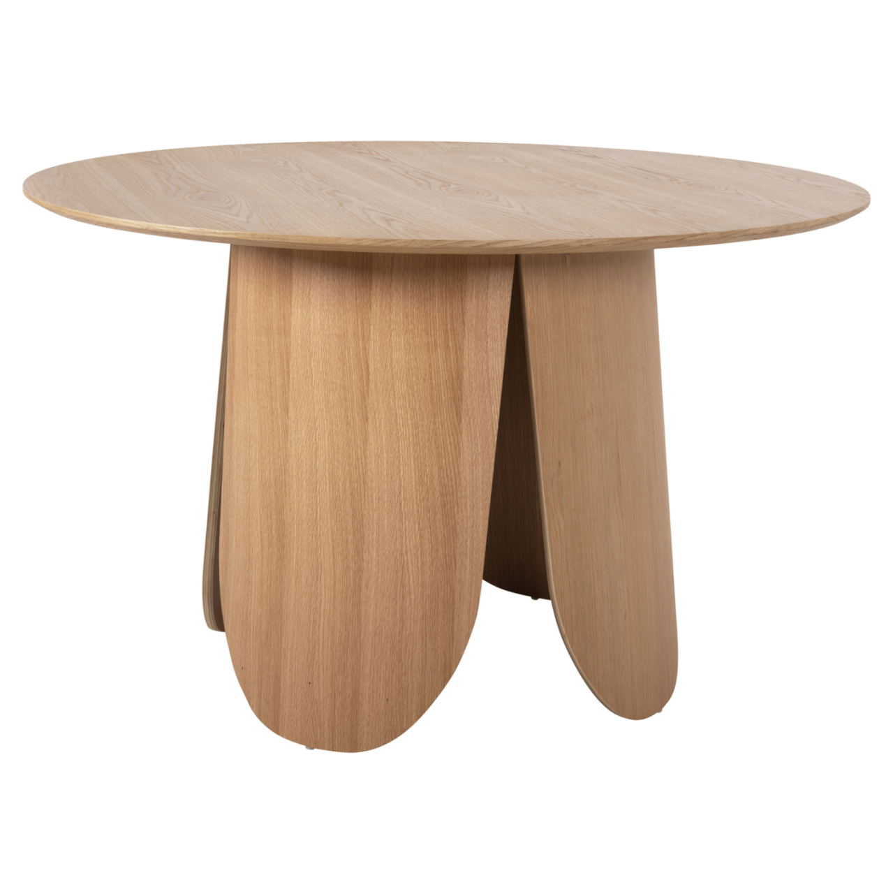 DINING ROUND TABLE DENTY HM9612.01 MDF WITH OAK VENEER-OAK COLOR Φ120x75Hcm. [4]