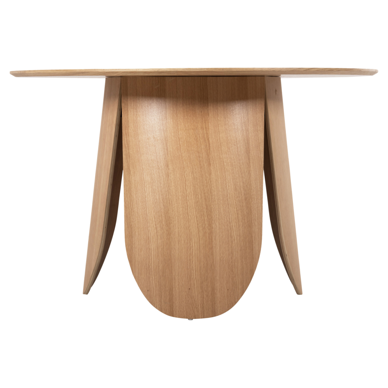 DINING ROUND TABLE DENTY HM9612.01 MDF WITH OAK VENEER-OAK COLOR Φ120x75Hcm. [5]