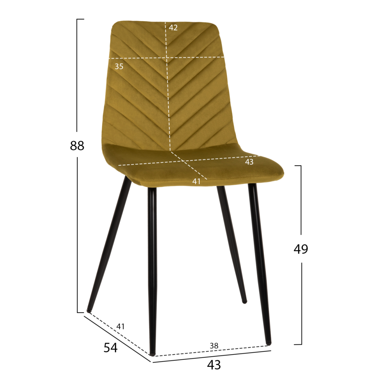 DINING SET 5PCS BROLIN HM10866 ROUND TABLE and 4 DINING CHAIRS IN OLIVE GREEN [3]
