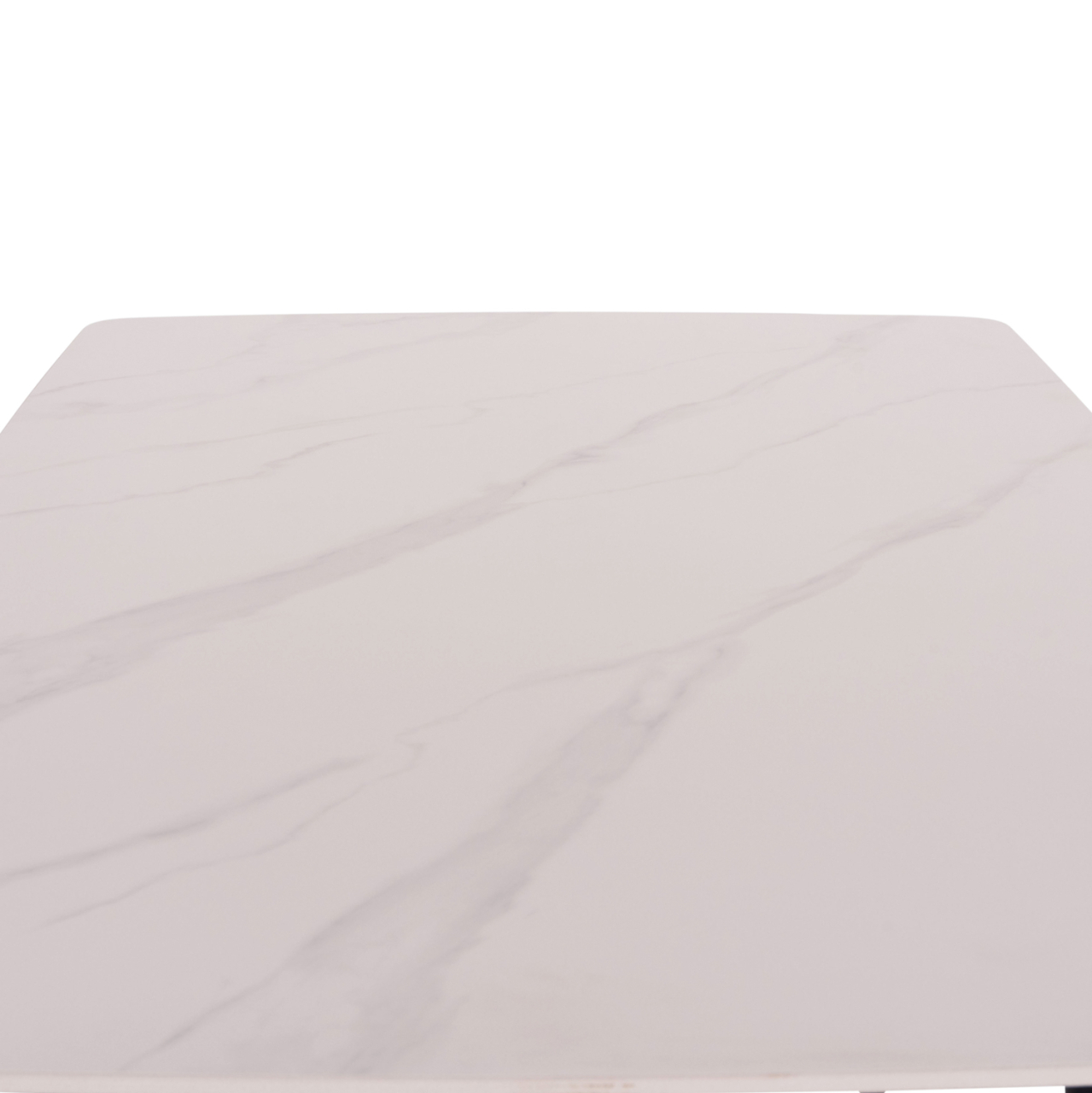 DINING SET 5PCS CORNEL HM10954.02 WHITE MARBLE TOP--BEIGE FABRIC [6]