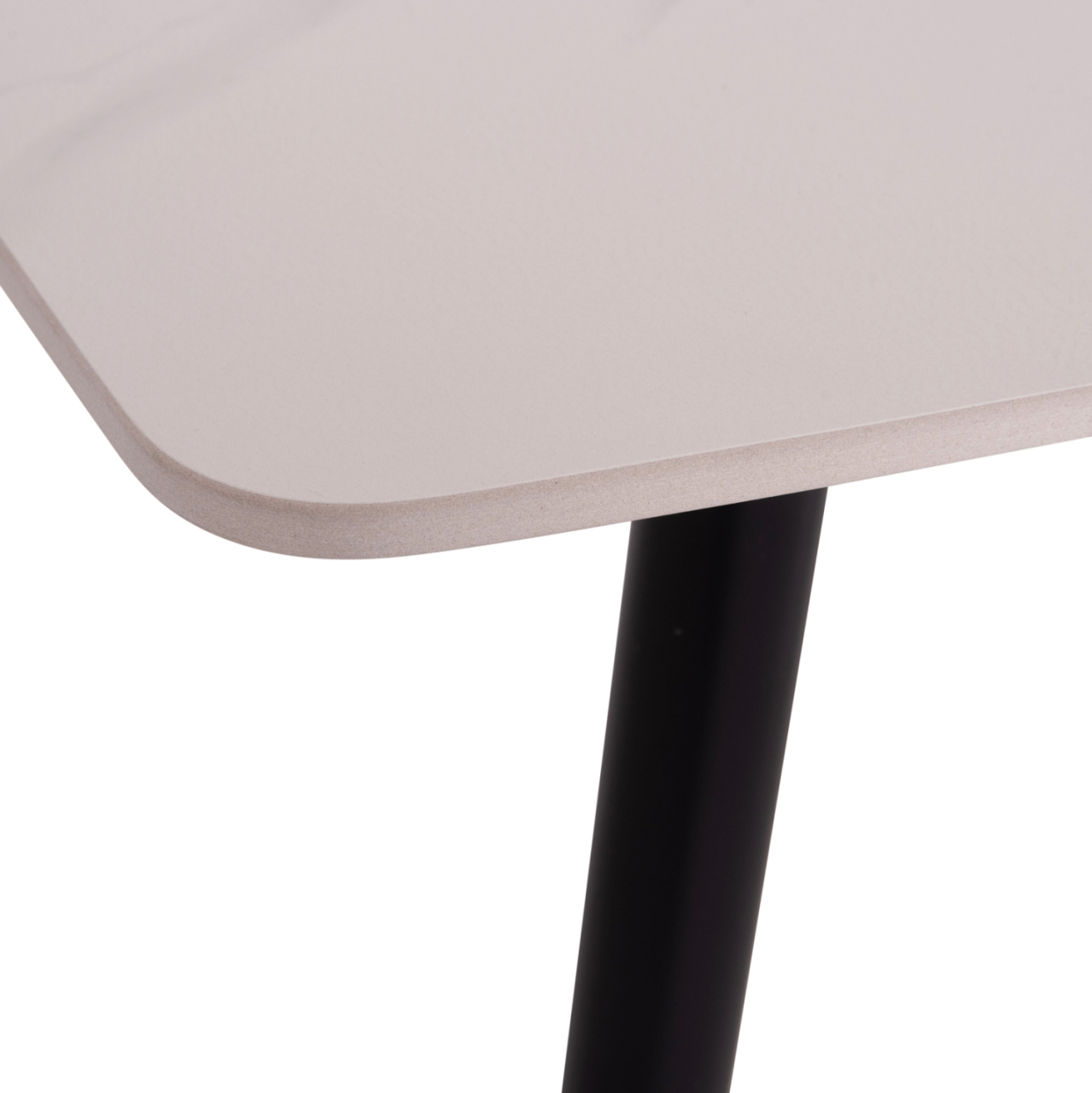 DINING SET 5PCS CORNEL HM10954.02 WHITE MARBLE TOP--BEIGE FABRIC [8]