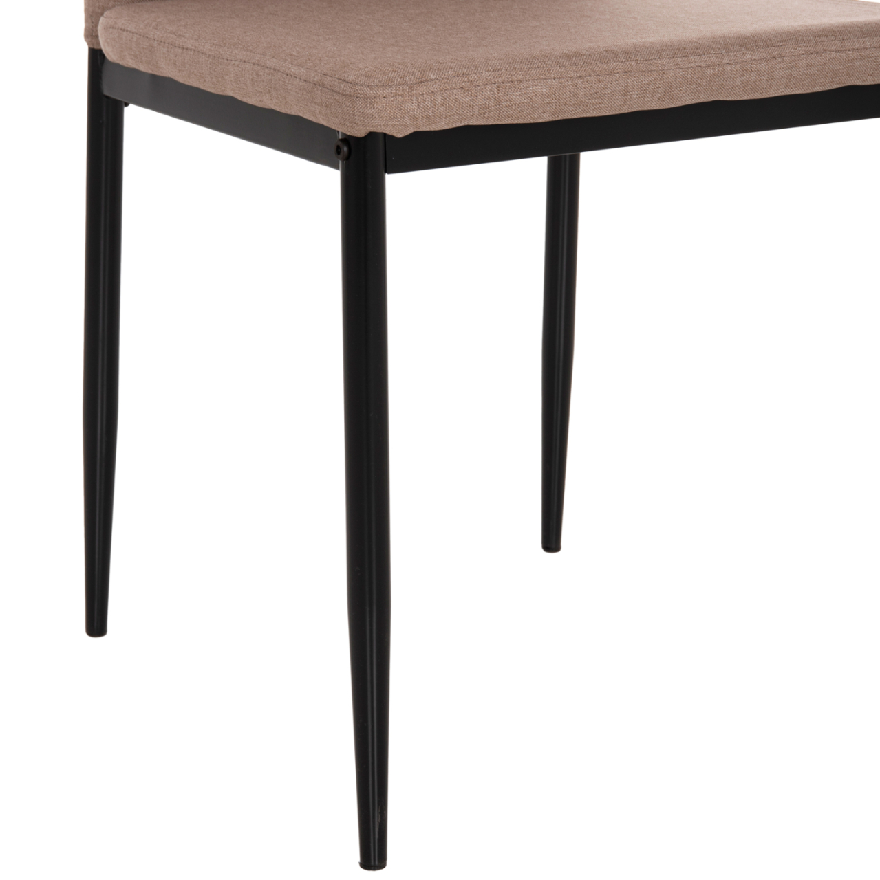 DINING SET 5PCS DIAZ HM10867.04 TABLE and DINING CHAIRS WITH BEIGE FABRIC [6]