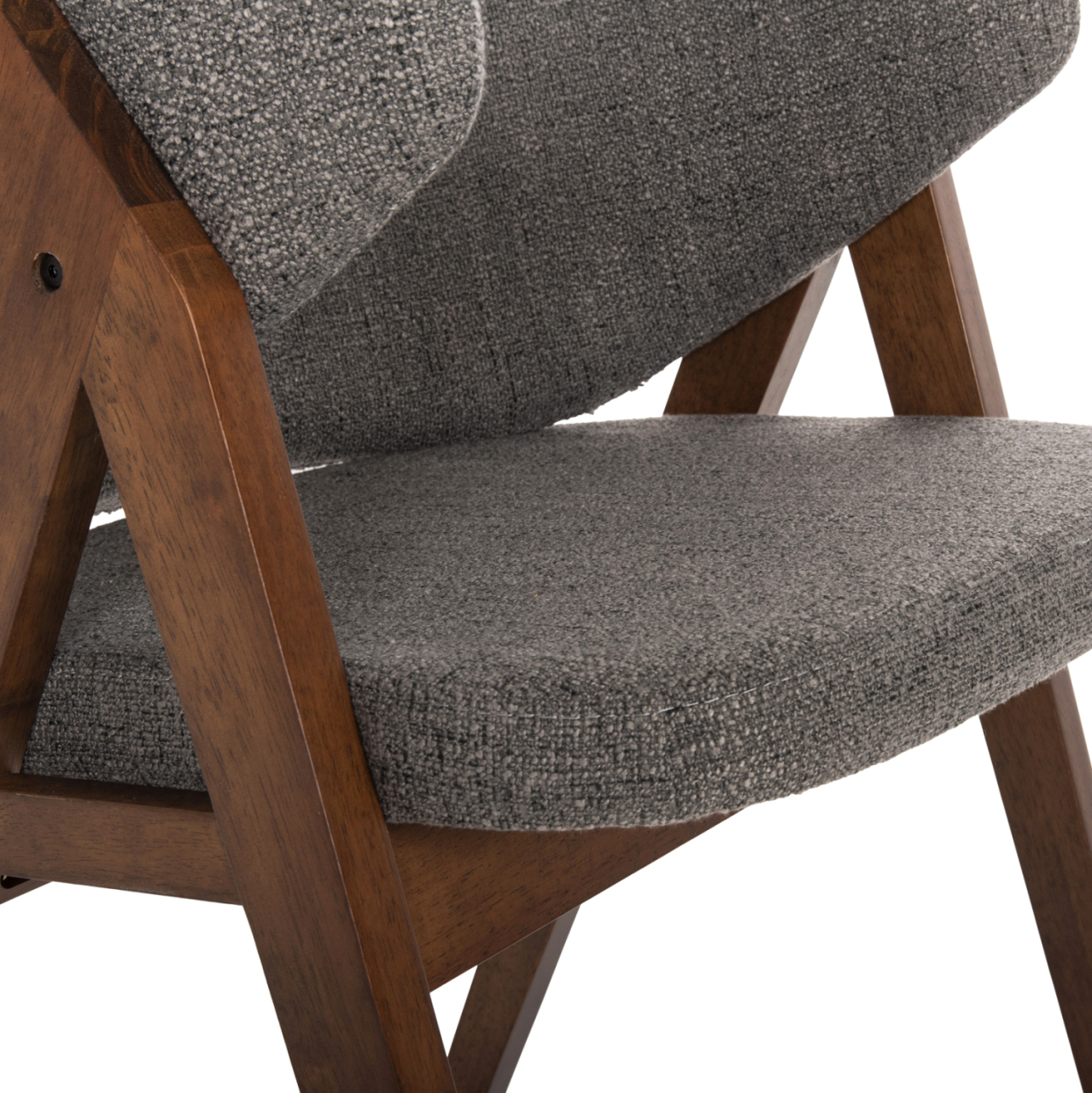DINING SET 5PCS HANA HM21340.02 SQUARE TABLE MADE OF MDF--CHAIRS MADE OF RUBBERWOOD and FABRIC [5]