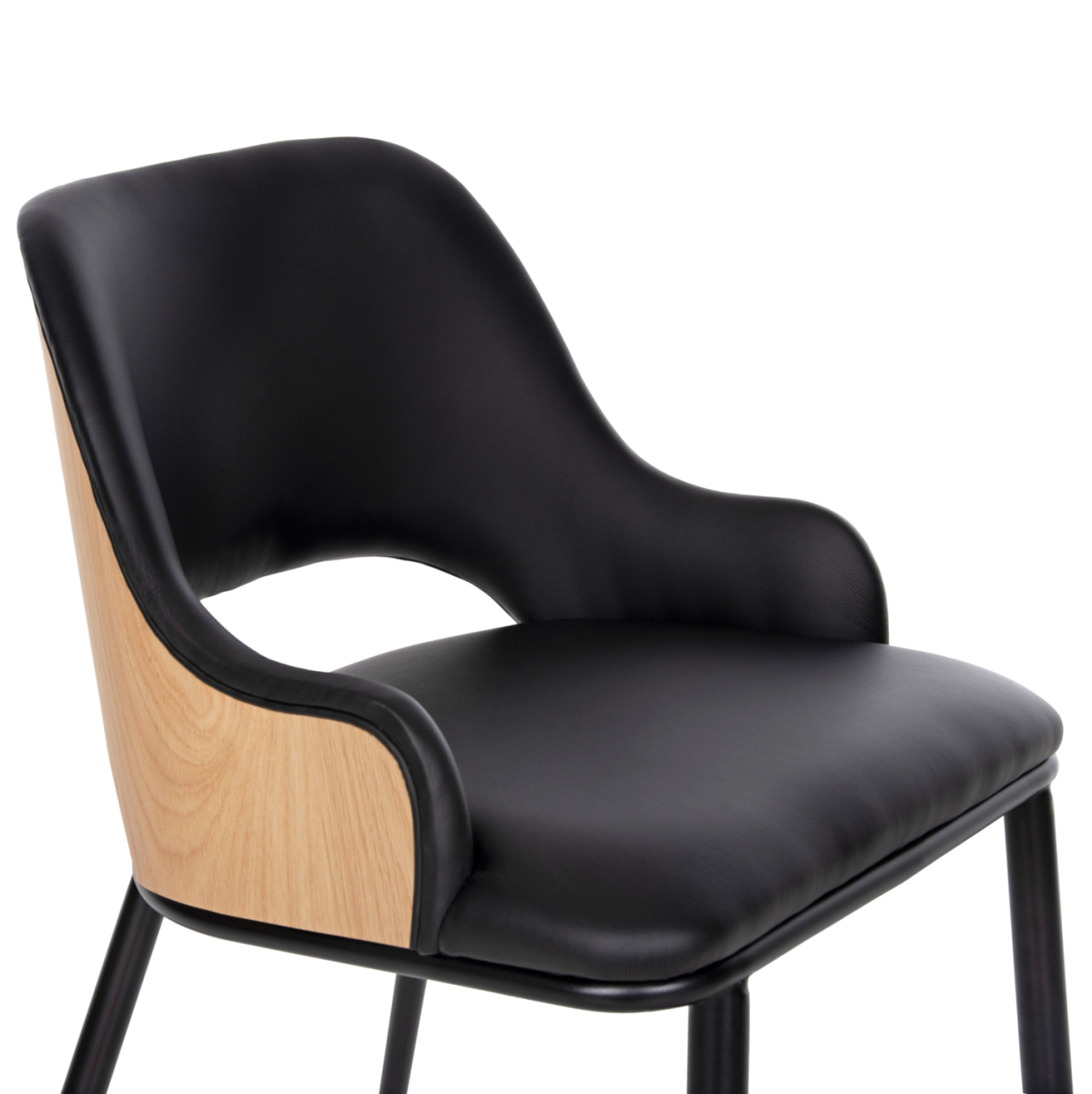 DINING SET 5PCS HM11971 TABLE DENTY and 4 CHAIRS DELF(OAK-BLACK) [7]