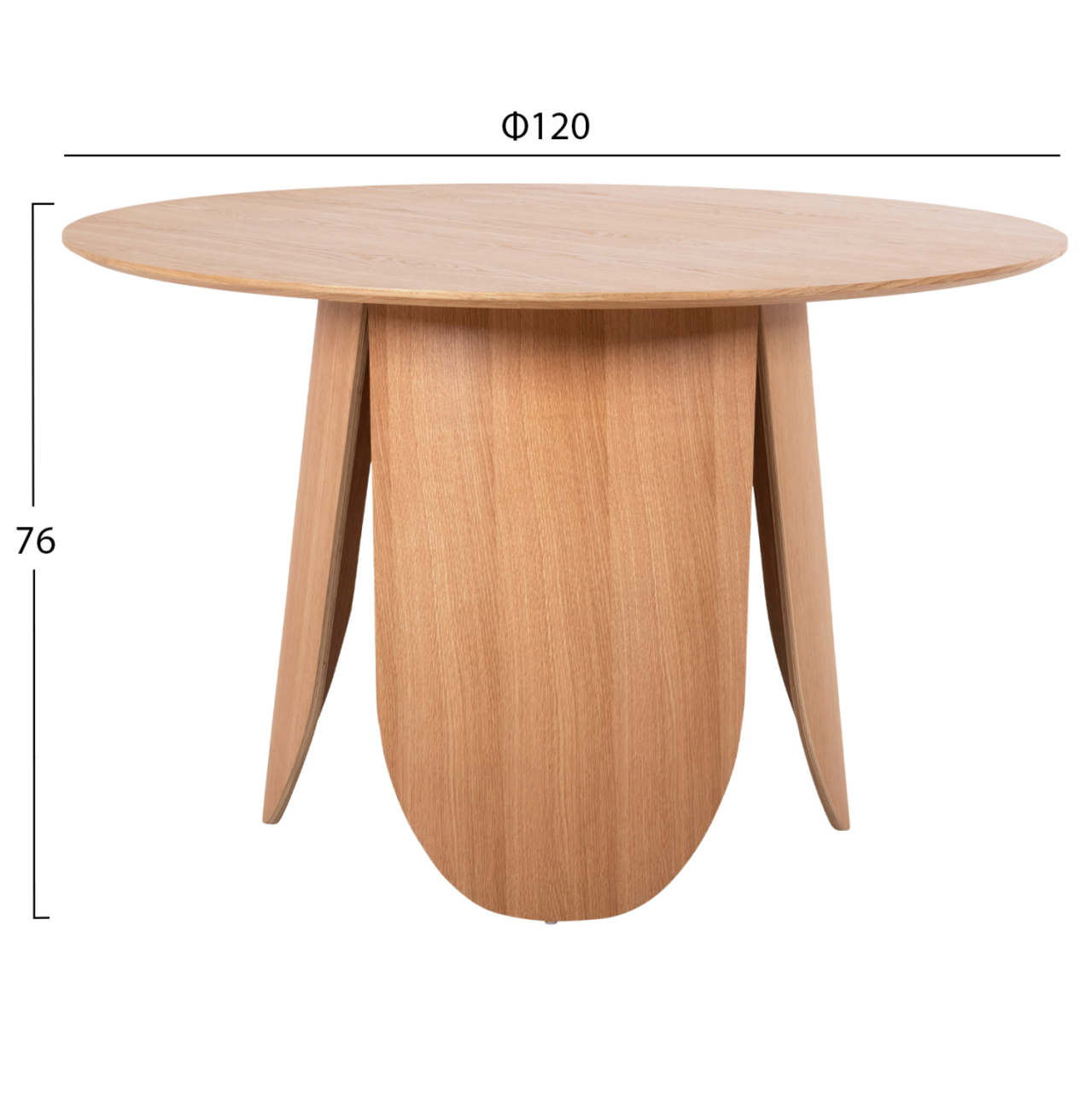 DINING SET 5PCS HM11972 TABLE DENTY and 4 CHAIRS VELP (OAK-GREY) [2]
