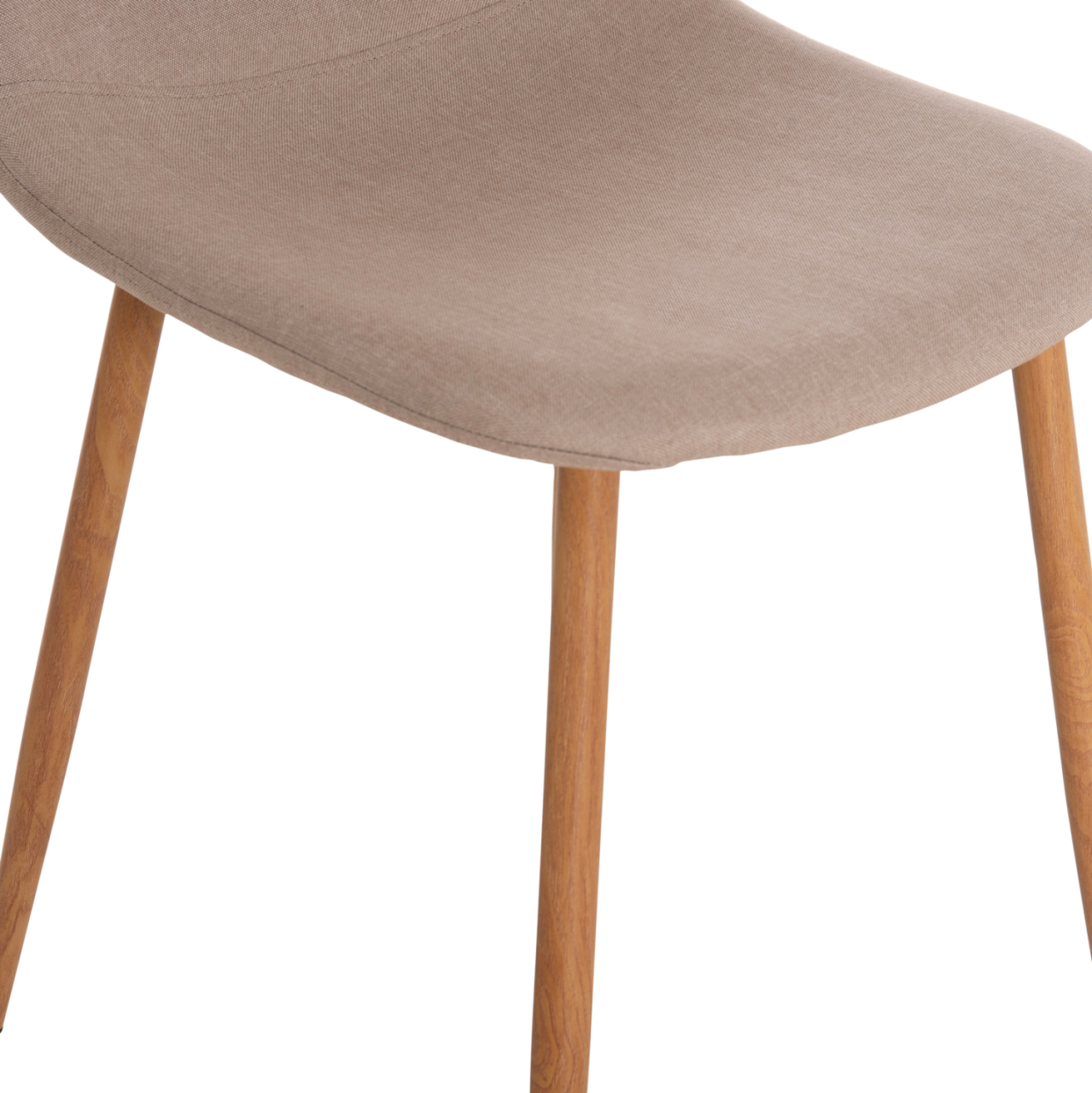 DINING SET 5PCS JAFARU HM10885.12 ROUND TABLE Φ90 and 4 DINING CHAIRS--BEIGE [6]