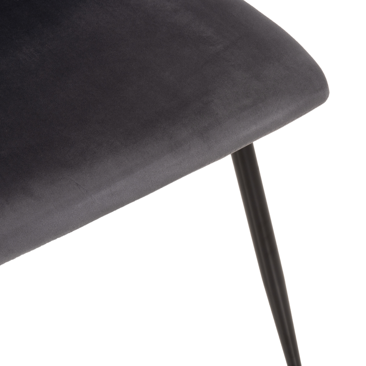 DINING SET 5PCS LATRELL ΗΜ21192 CERAMIC TOP TABLE--GREY VELVET CHAIRS [5]