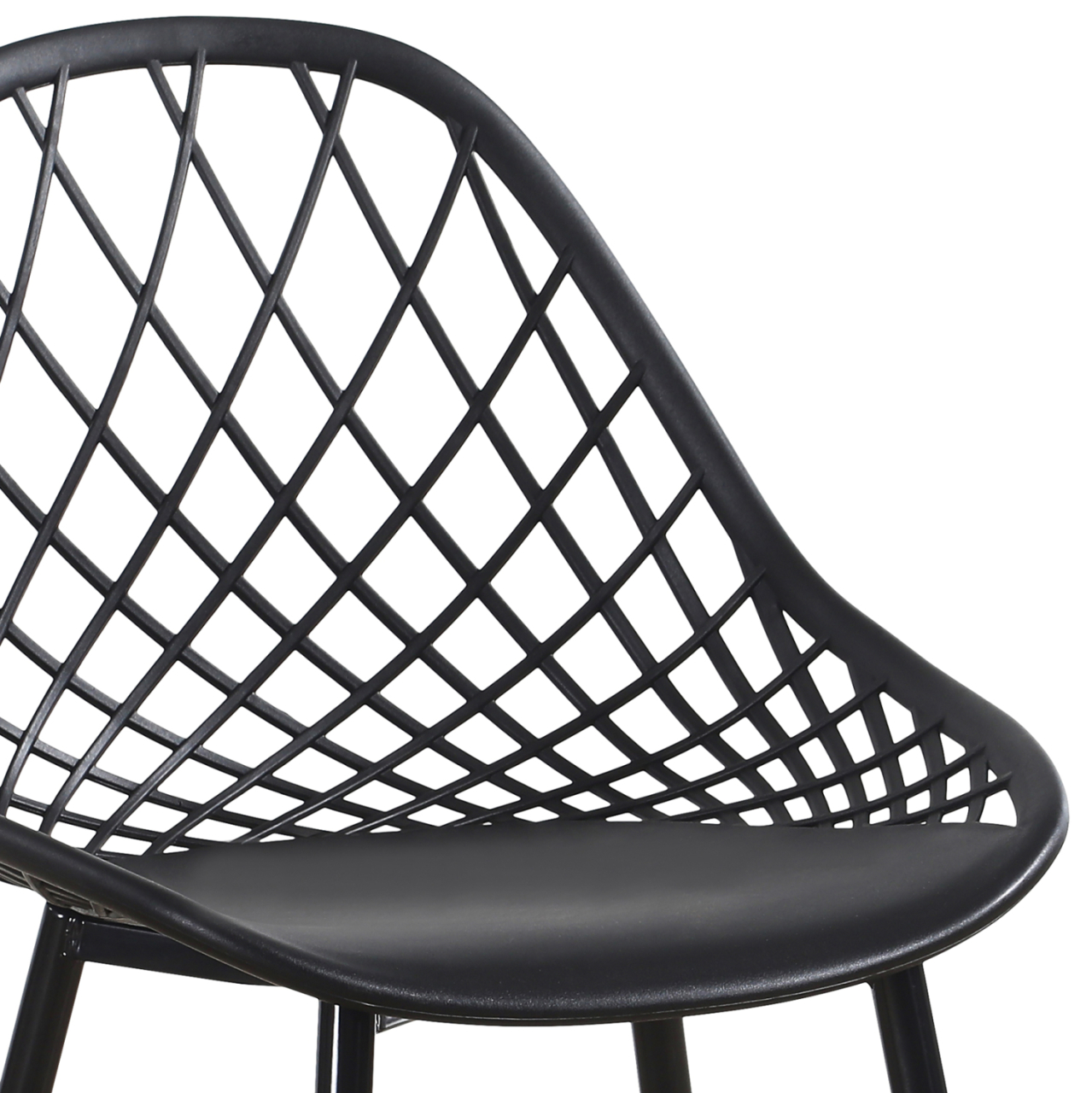DINING SET 5PCS LIO HM21175 MDF TOP and POLYPROPYLENE IN BLACK [4]