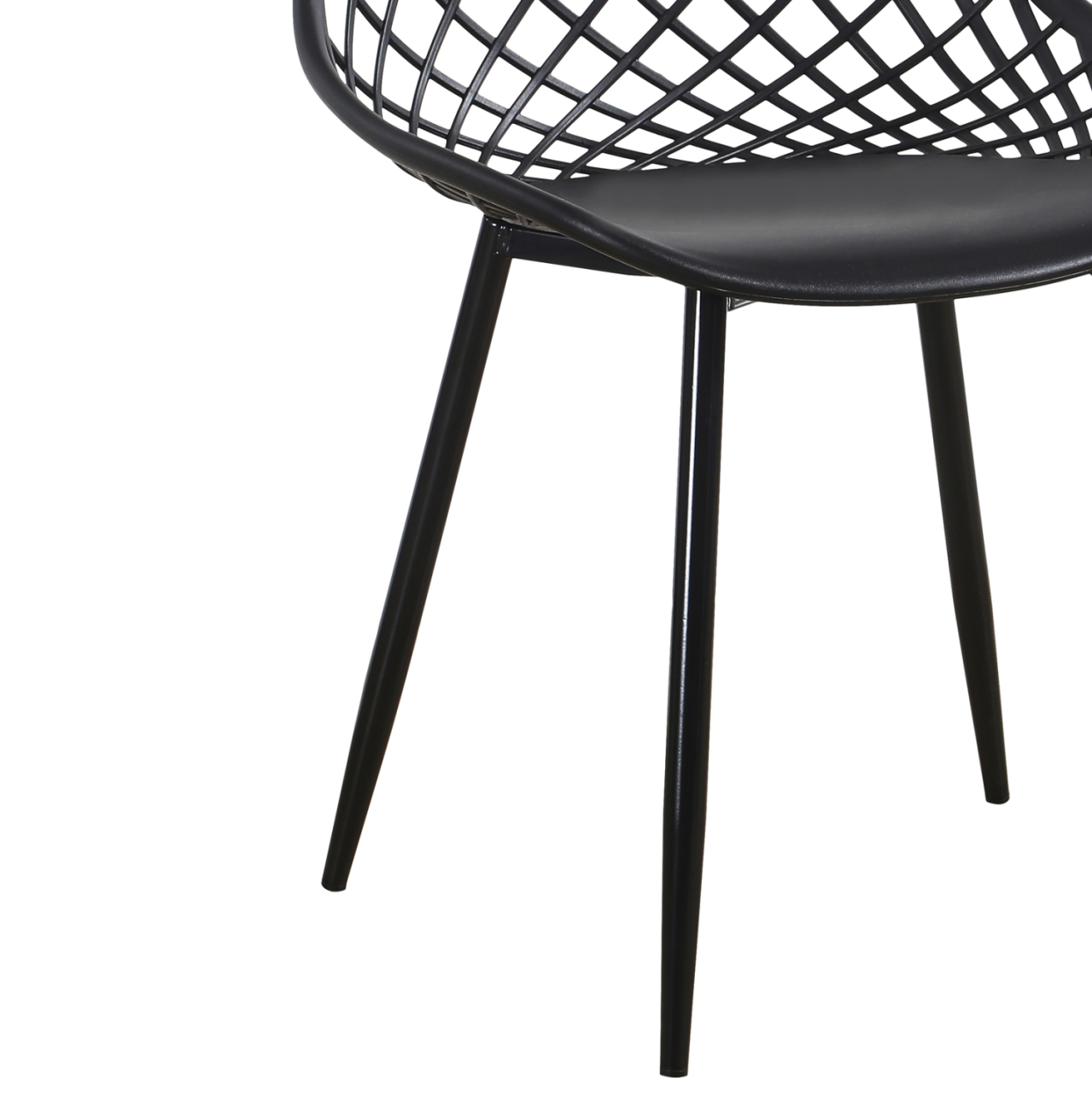 DINING SET 5PCS LIO HM21175 MDF TOP and POLYPROPYLENE IN BLACK [6]