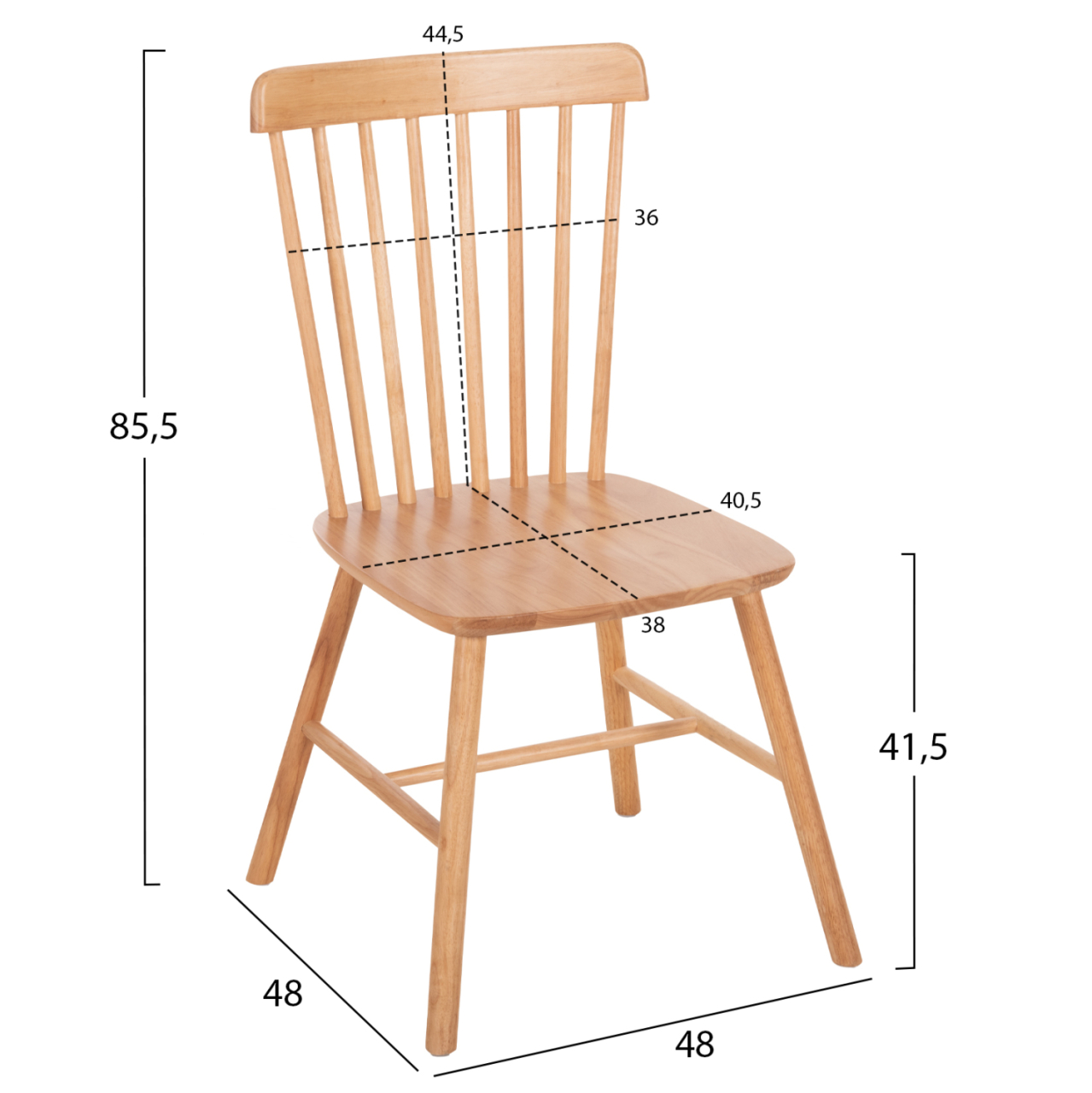 DINING SET 5PCS LUCIEN HM21183 MDF TOP and BEECH WOOD IN NATURAL COLOR [3]