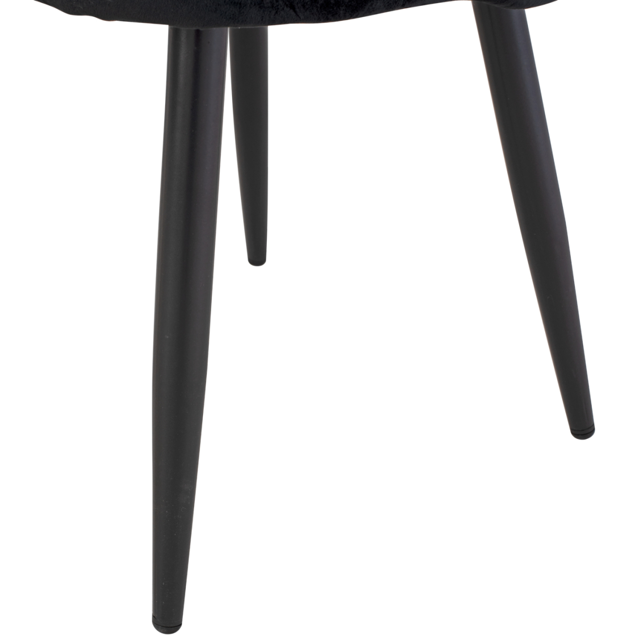 DINING SET 5PCS ODED HM10946.14 CERAMIC TOP-VELVET-METAL--BLACK COLOR [10]