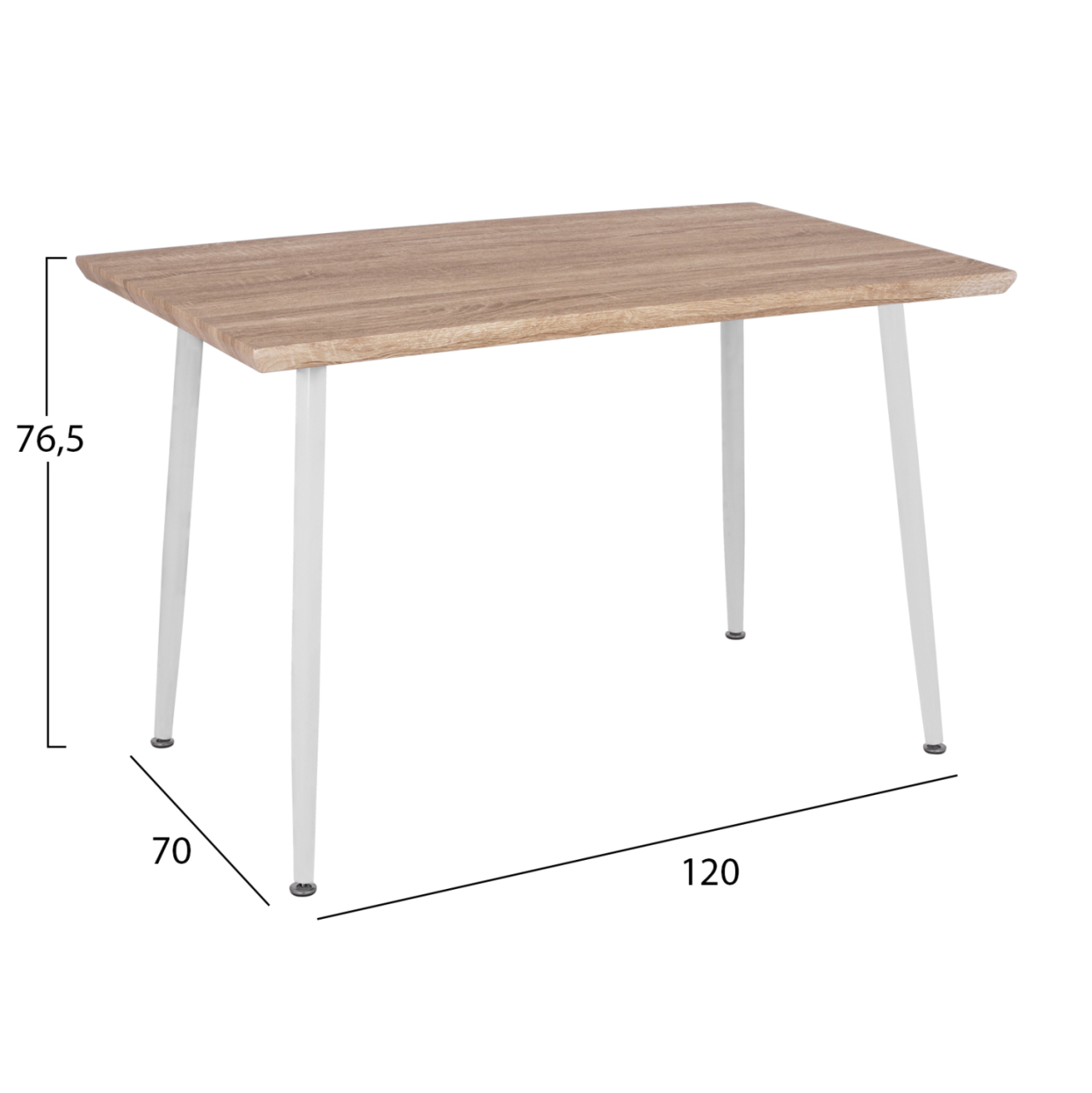 DINING SET 5PCS PALOMA HM10382 MDF TOP IN SONAMA--DINING CHAIRS IN BEIGE [2]