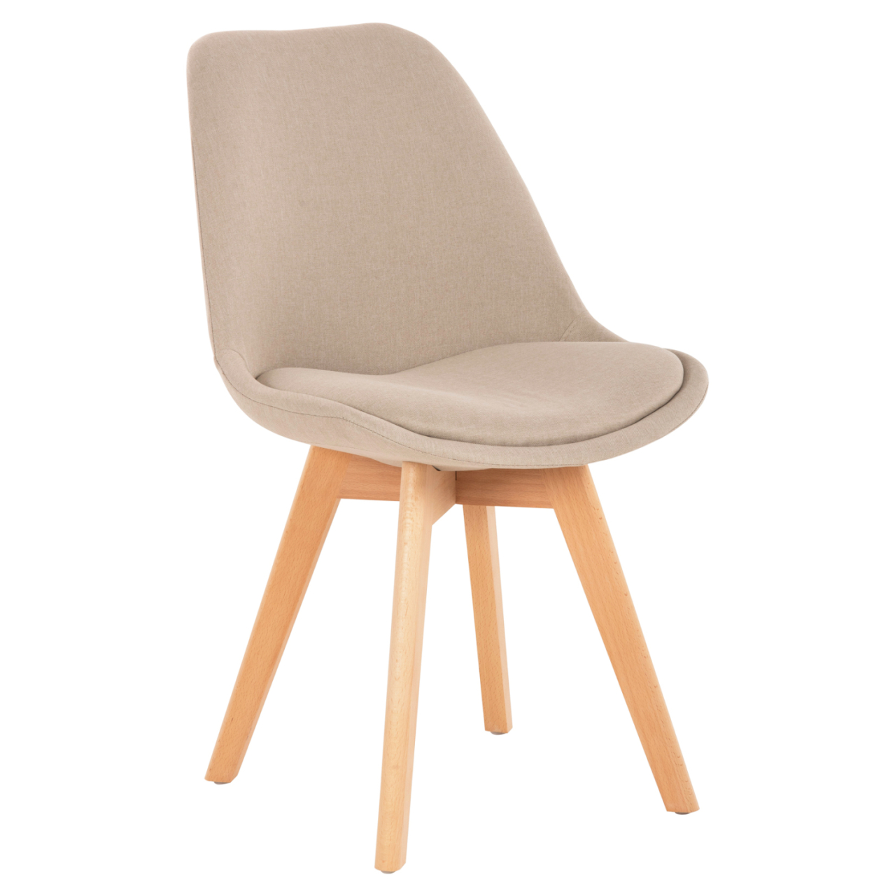 DINING SET 5PCS PALOMA HM10382 MDF TOP IN SONAMA--DINING CHAIRS IN BEIGE [4]