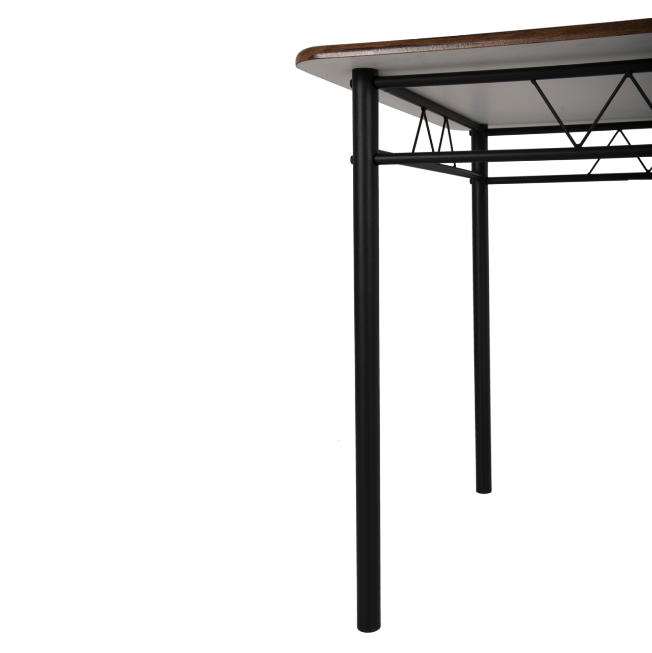 DINING SET 5PCS PEARY HM9416.11 BLACK METAL-MDF IN WALNUT COLOR 110x60x74Hcm. [9]