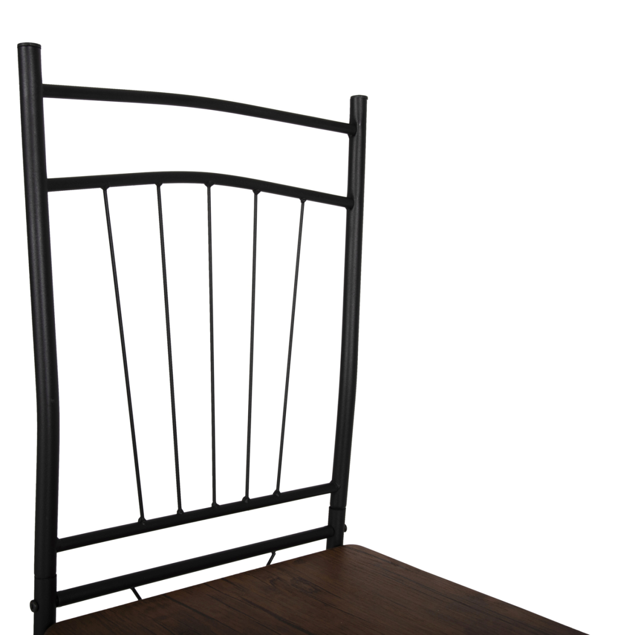 DINING SET 5PCS PEARY HM9416.11 BLACK METAL-MDF IN WALNUT COLOR 110x60x74Hcm. [10]