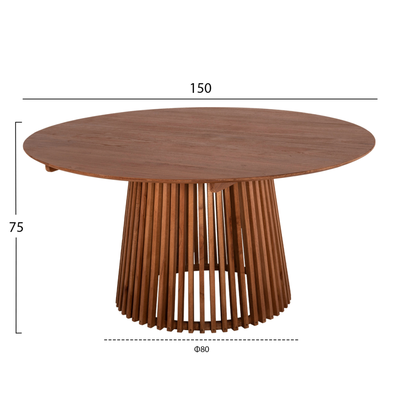 DINING SET 5PCS PERMAINE HM21076.01 ROUND TABLE Φ150cm. and 4 DINING CHAIRS [2]