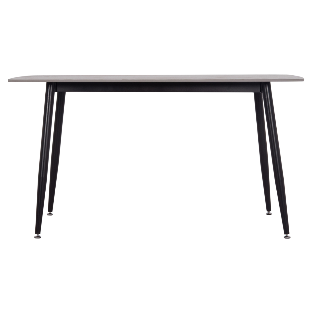 DINING SET 5PCS RAVEN HM10743 CERAMIC TOP GREY MARBLE--GREY FABRIC [8]