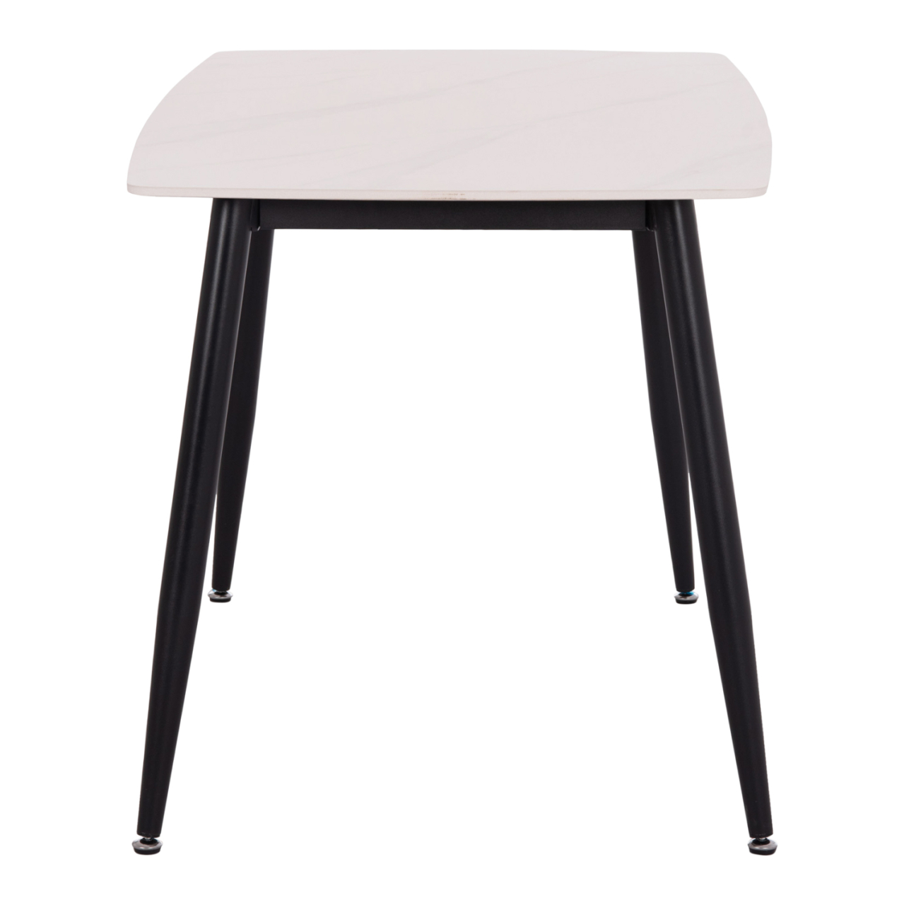 DINING SET 5PCS RAVEN HM21265.01 CERAMIC TOP WHITE MARBLE--VELVET IN CYPRESS GREEN [4]