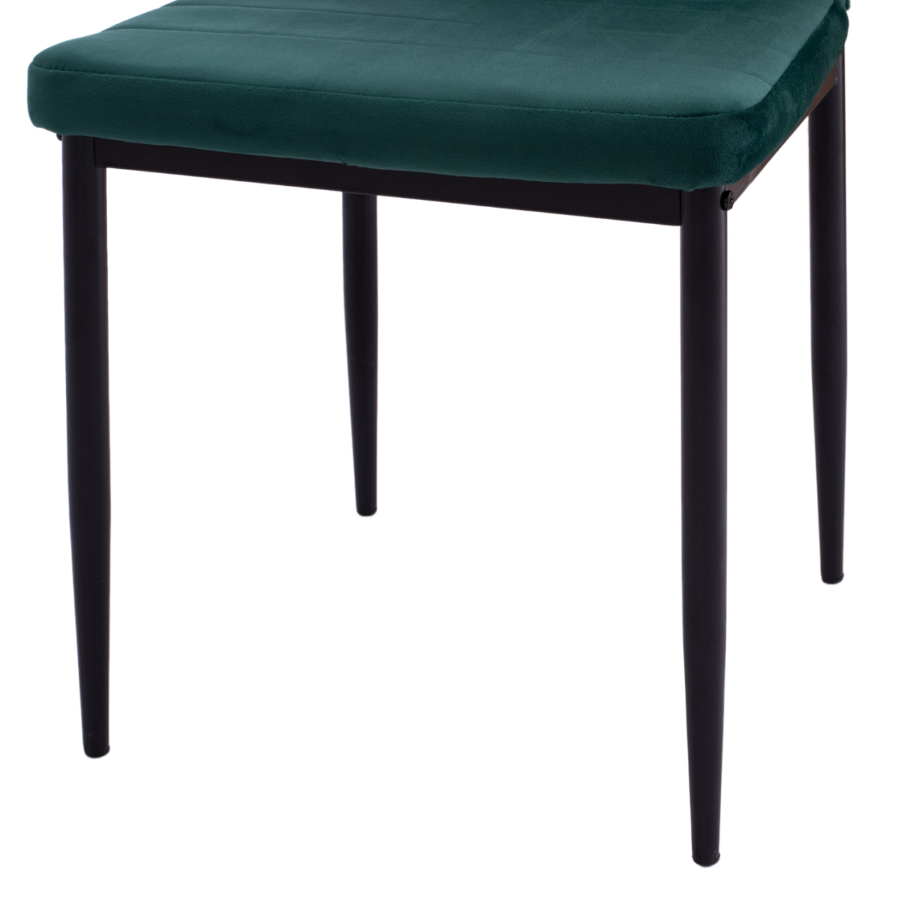 DINING SET 5PCS RAVEN HM21265.02 CERAMIC TOP BLACK MARBLE--VELVET IN CYPRESS GREEN [9]