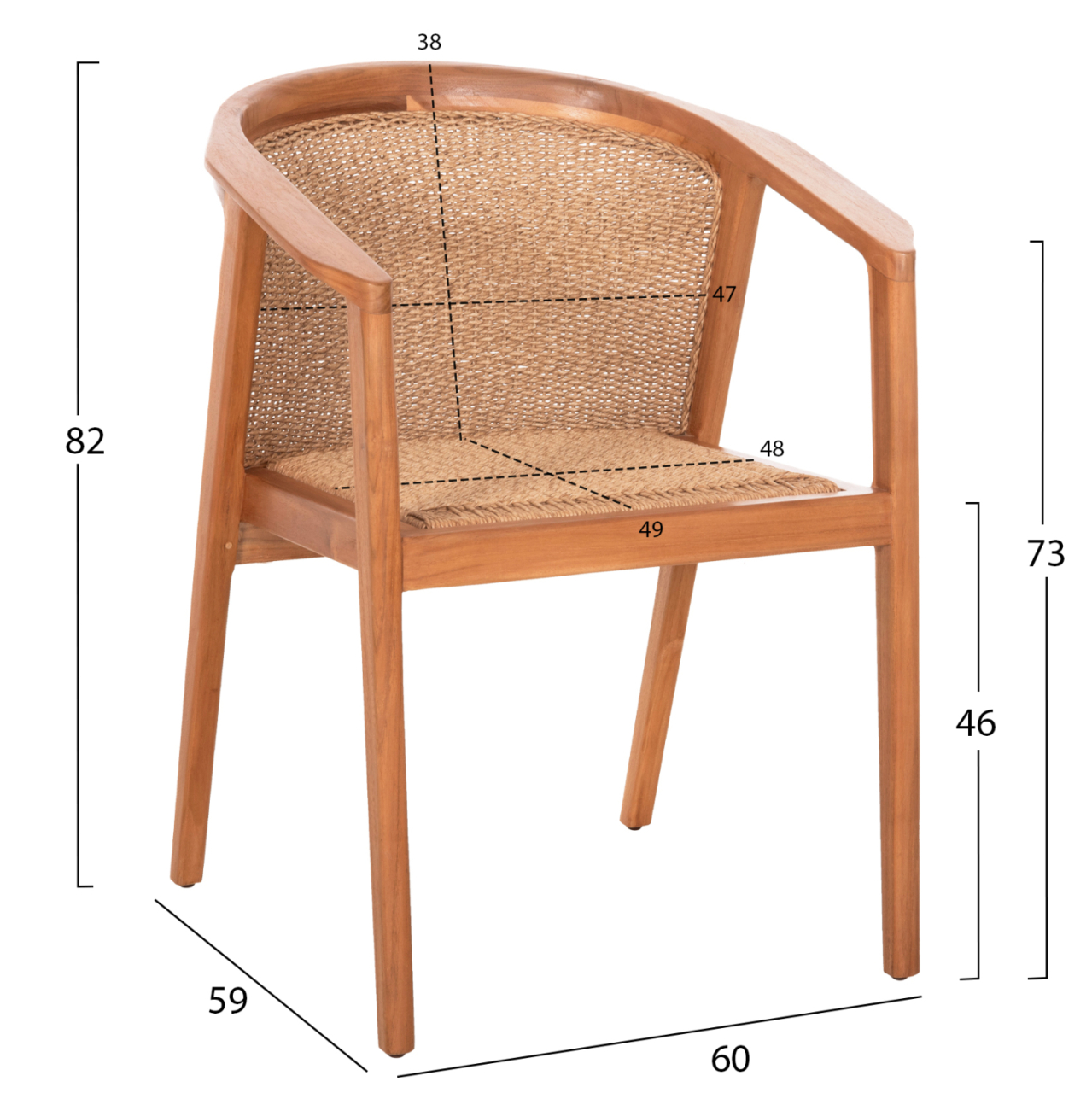 DINING SET 5PCS RENLY HM21078.02 RECTANGULAR TABLE and 4 DINING CHAIRS [3]