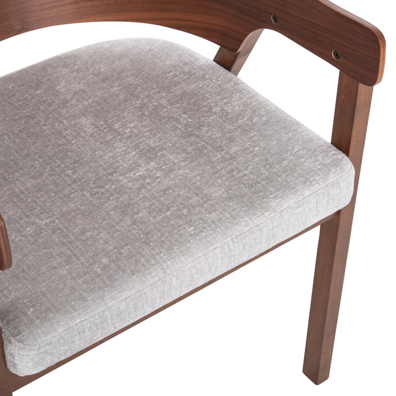 DINING SET 5PCS RINER HM21340 SQUARE TABLE MADE OF MDF--CHAIRS MADE OF RUBBERWOOD and FABRIC [6]