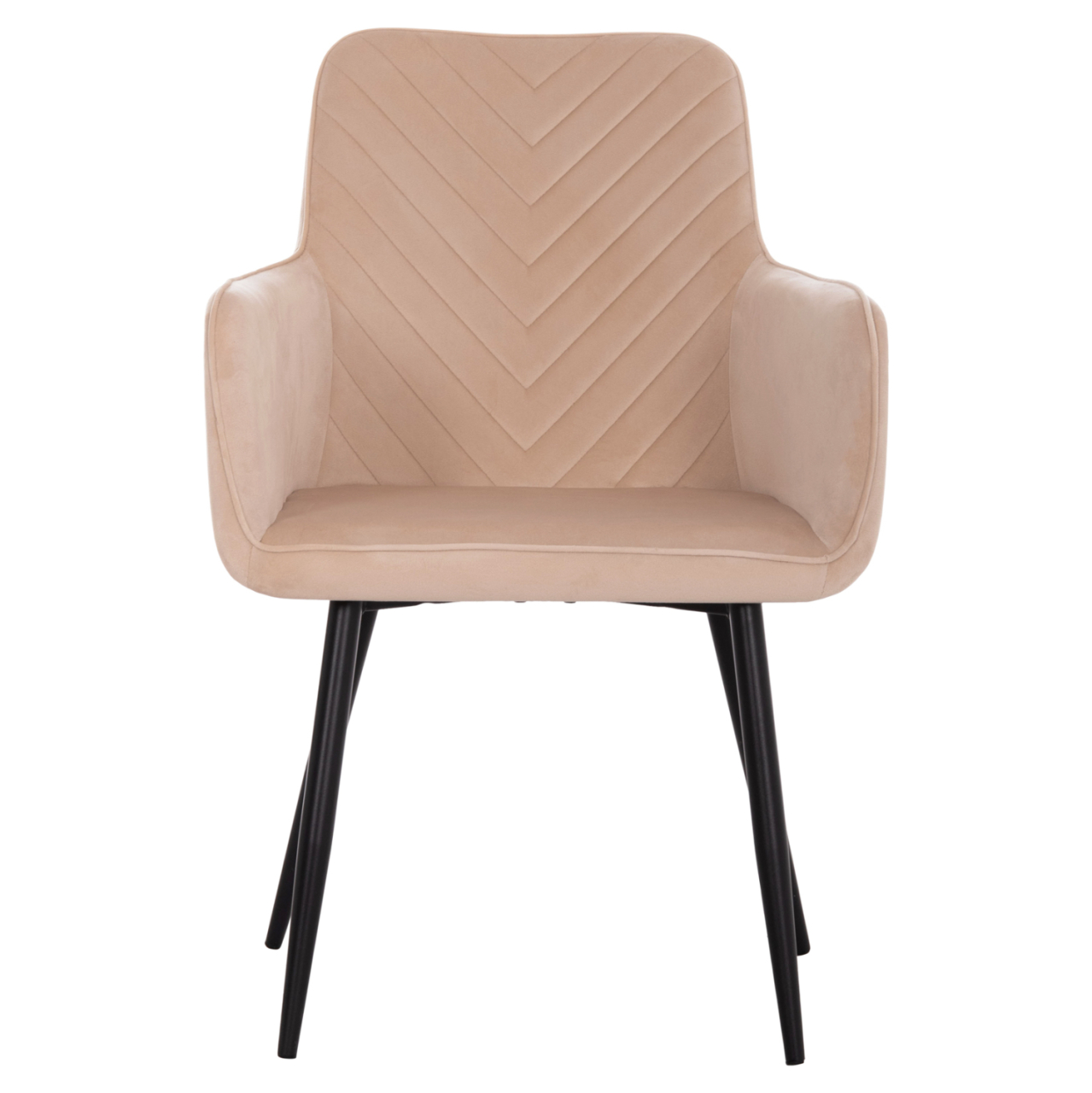 DINING SET 5PCS SEDAR HM10868 ROUND DINING TABLE and 4 DINING CHAIRS- ECRU [4]