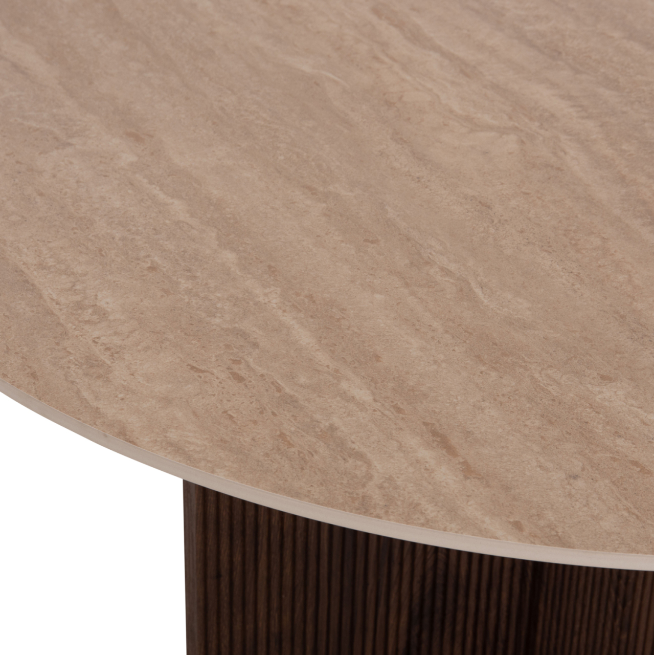 DINING SET 5PCS SKY HM10945.03 CERAMIC TOP--FABRIC IN TAUPE and BLACK METAL LEGS [6]