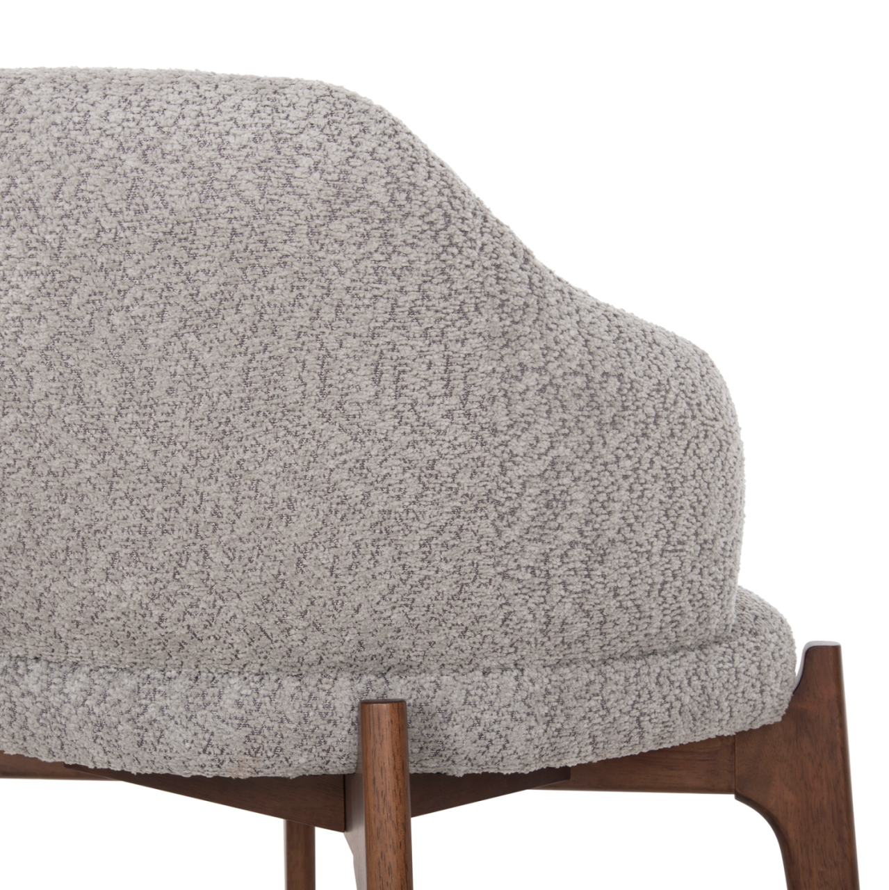 DINING SET 7PCS ABAI HM21338.02 TABLE MADE OF MDF--CHAIRS WITH BOUCLE FABRIC [6]