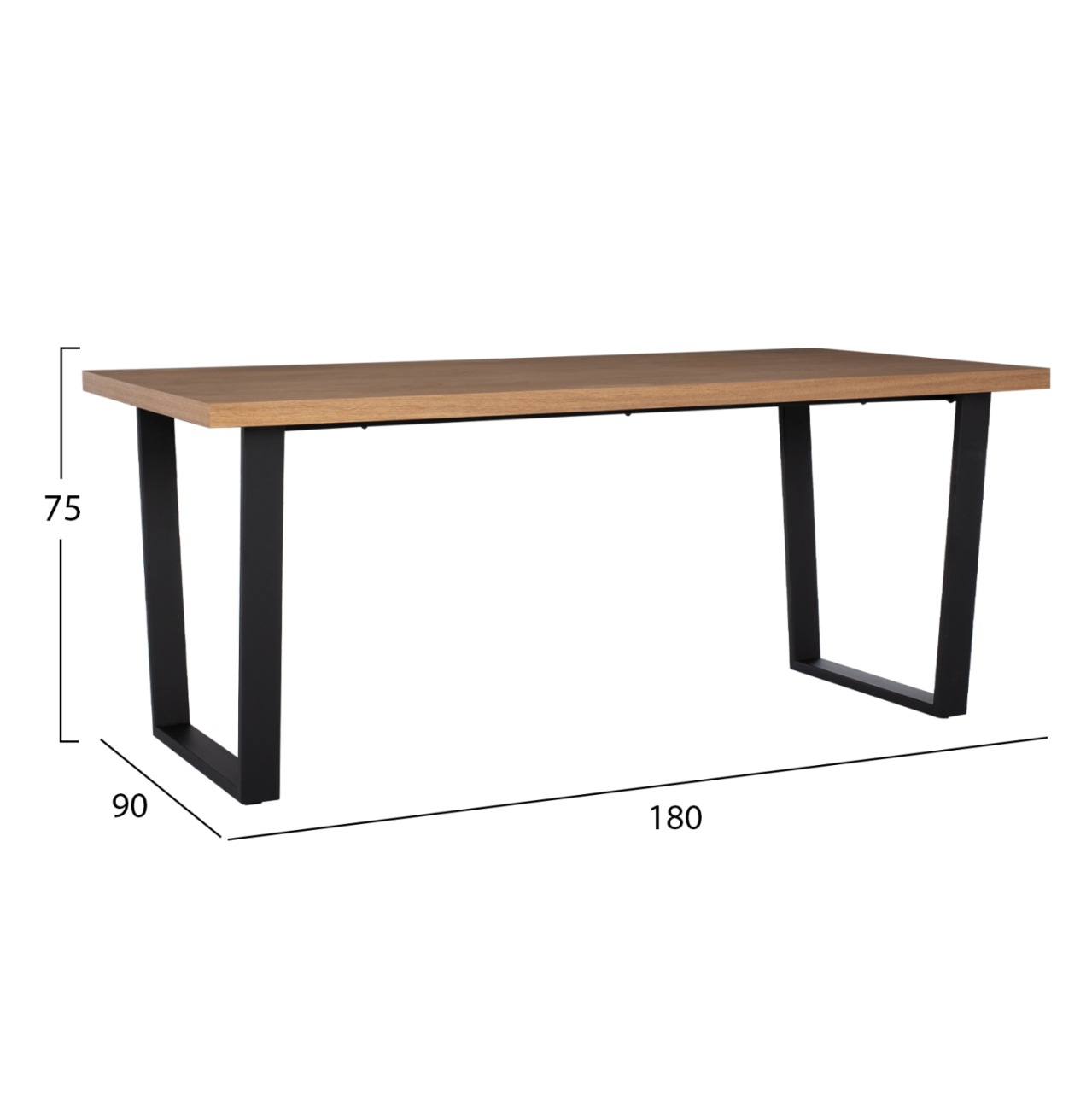 DINING SET 7PCS MANIDO HM10949.03 MDF TOP--FABRIC IN TAUPE and BLACK METAL LEGS [2]