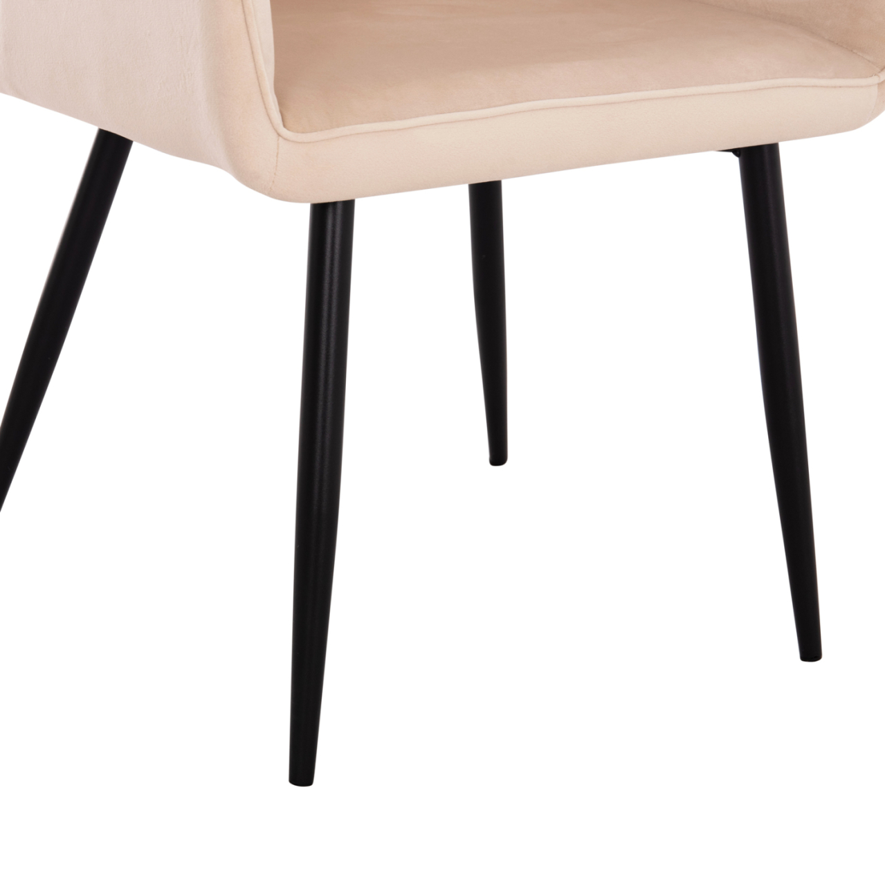 DINING SET 7PCS RAVEN HM21070.01 CERAMIC TOP--4 CHAIRS and 2 ARMCHAIRS ECRU [8]