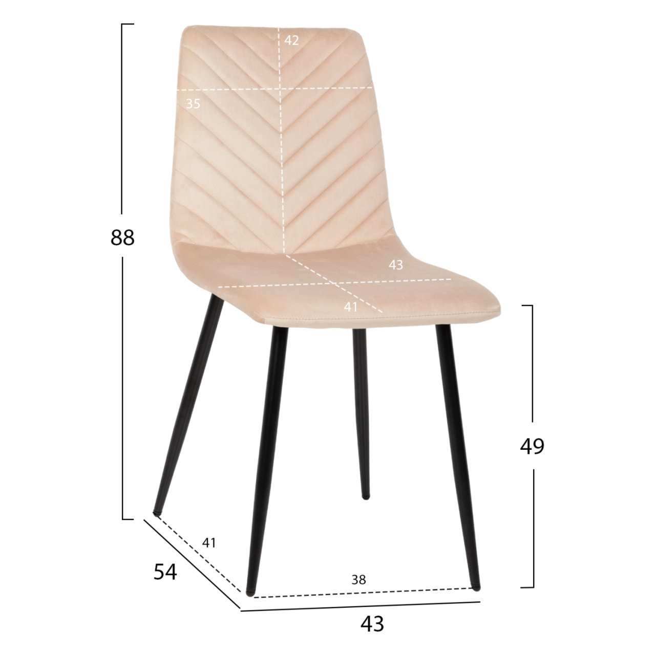 DINING SET 7PCS RAVEN HM21070.01 CERAMIC TOP--4 CHAIRS and 2 ARMCHAIRS ECRU [4]
