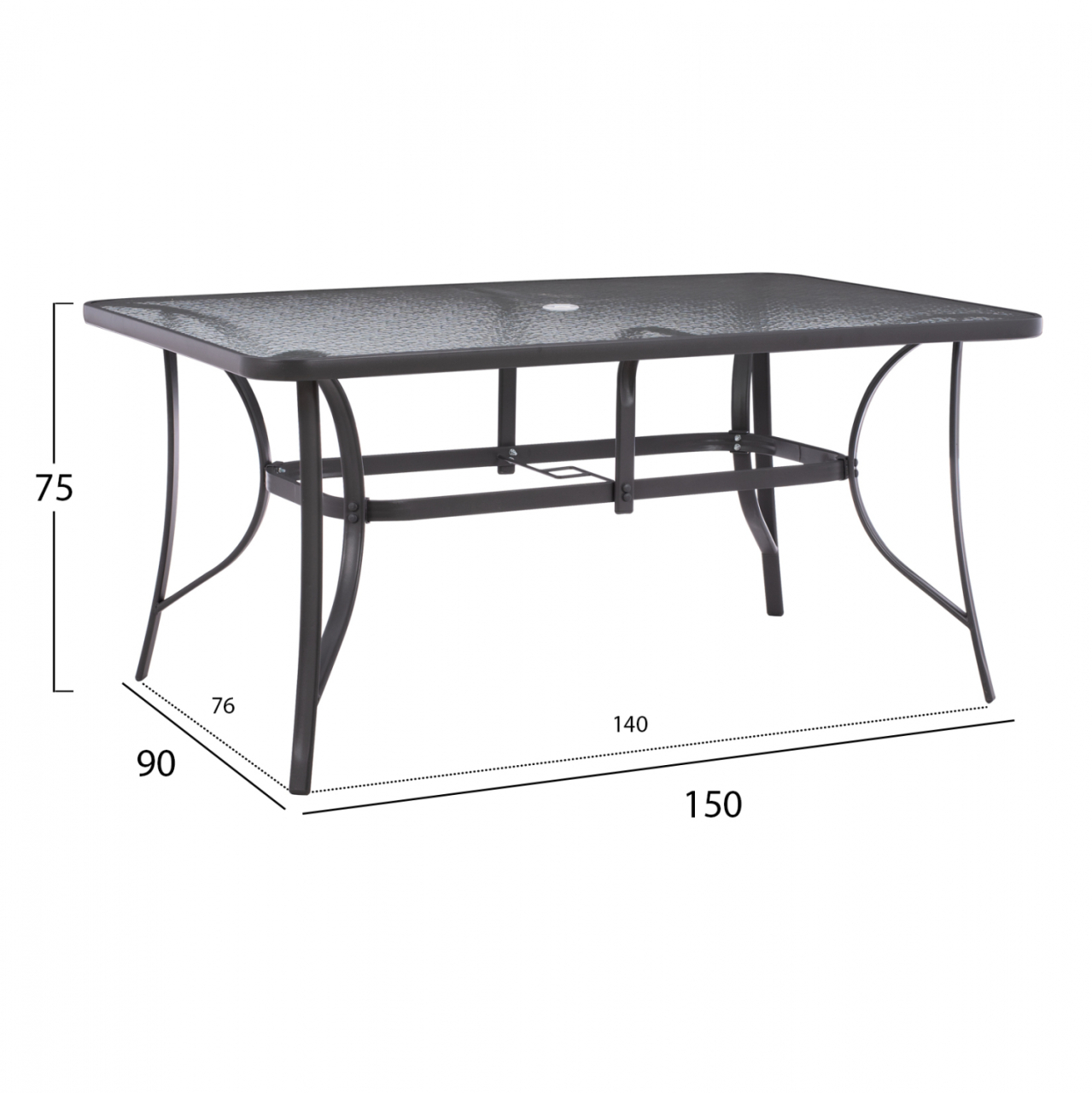 DINING SET 7PCS TABLE 150X90 WITH ARMCHAIR TEXTILINE GRAY HM11471 [2]