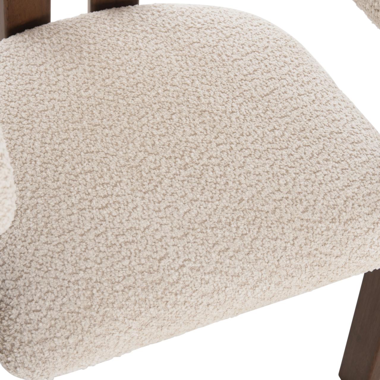 DINING SET 7PCS ZARRA HM21338.01 TABLE MADE OF MDF--CHAIRS WITH BOUCLE FABRIC [5]