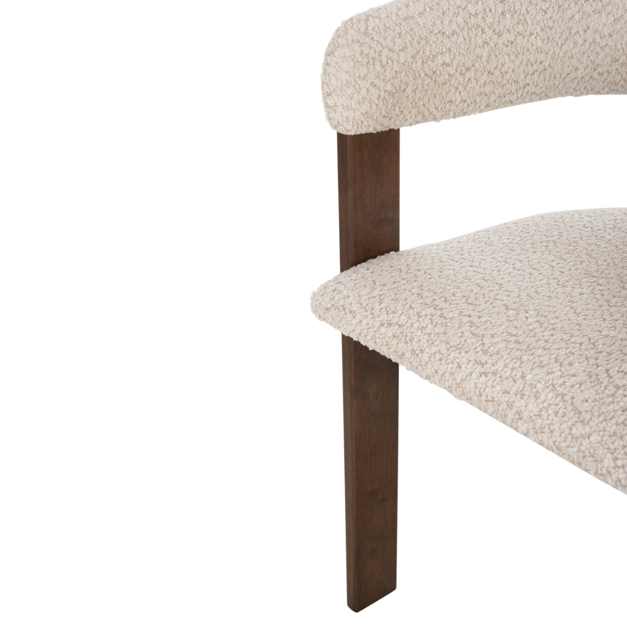 DINING SET 7PCS ZARRA HM21338.01 TABLE MADE OF MDF--CHAIRS WITH BOUCLE FABRIC [7]
