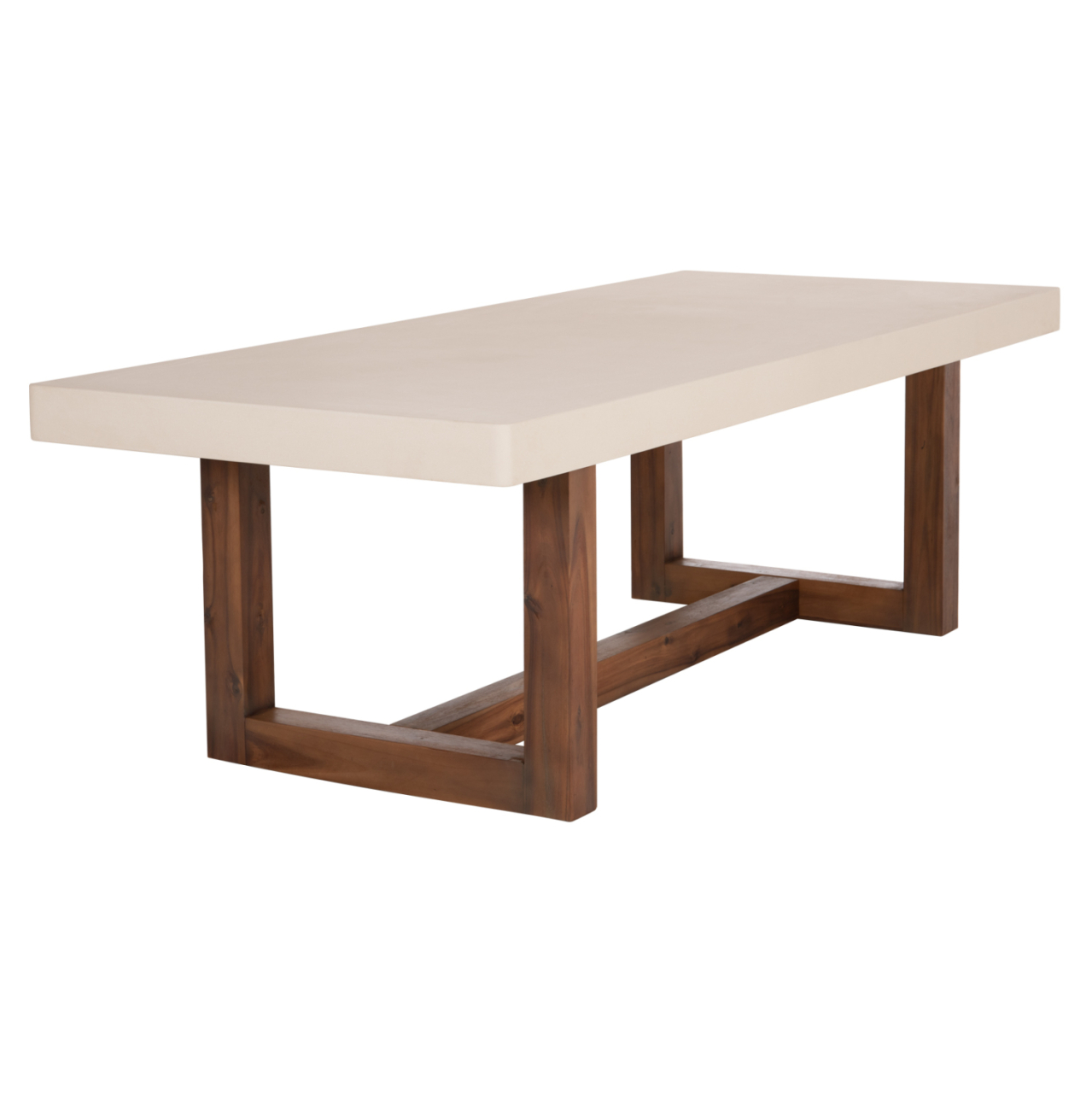 DINING TABLE ASTOR HM6572.02 BEIGE FIBER CEMENT TOP--ACACIA WOOD LEGS 240x100x75Hcm [4]