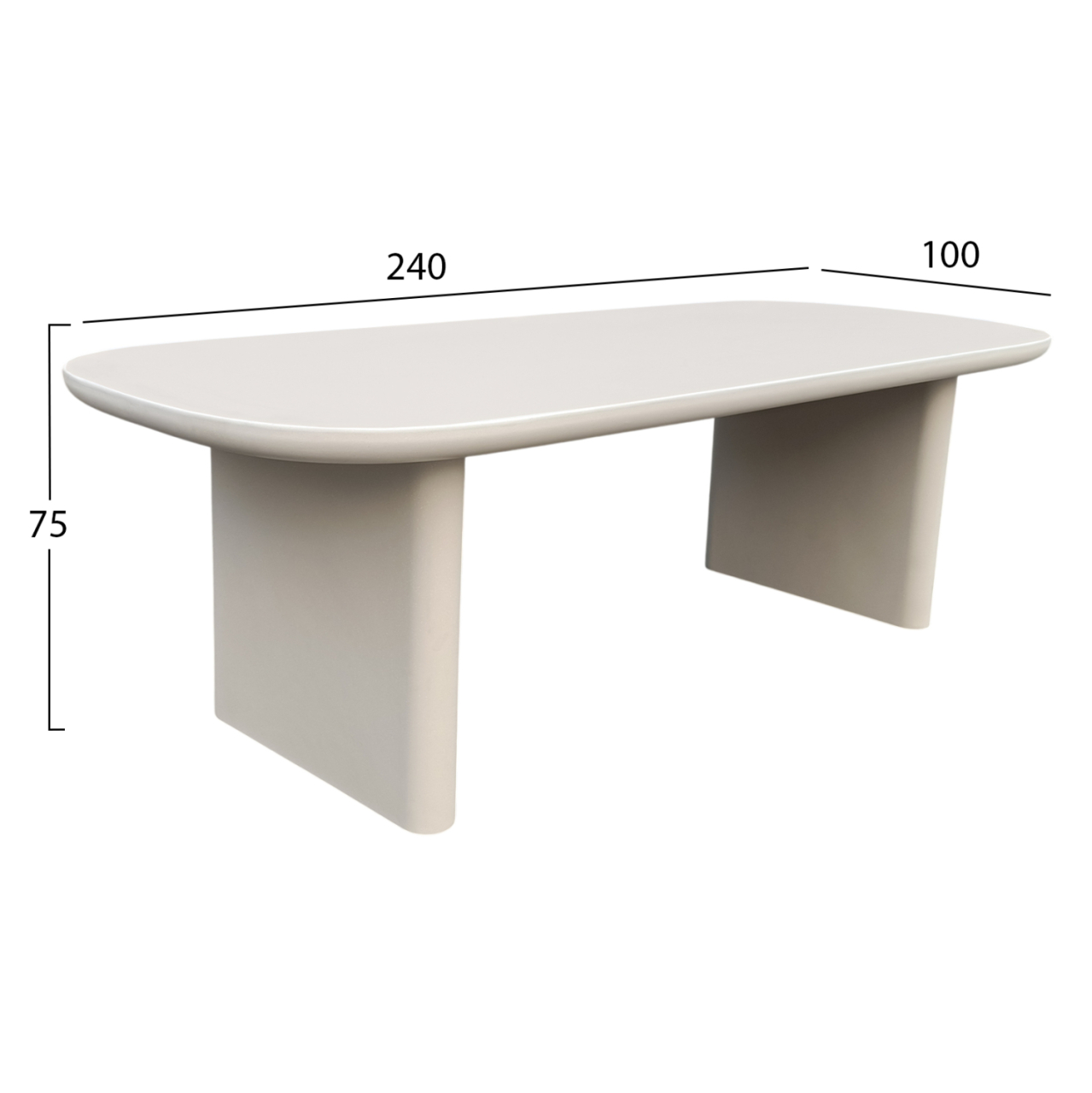 DINING TABLE AZAMI HM6600.02 BEIGE FIBER CEMENT 240x100x75Hcm [2]