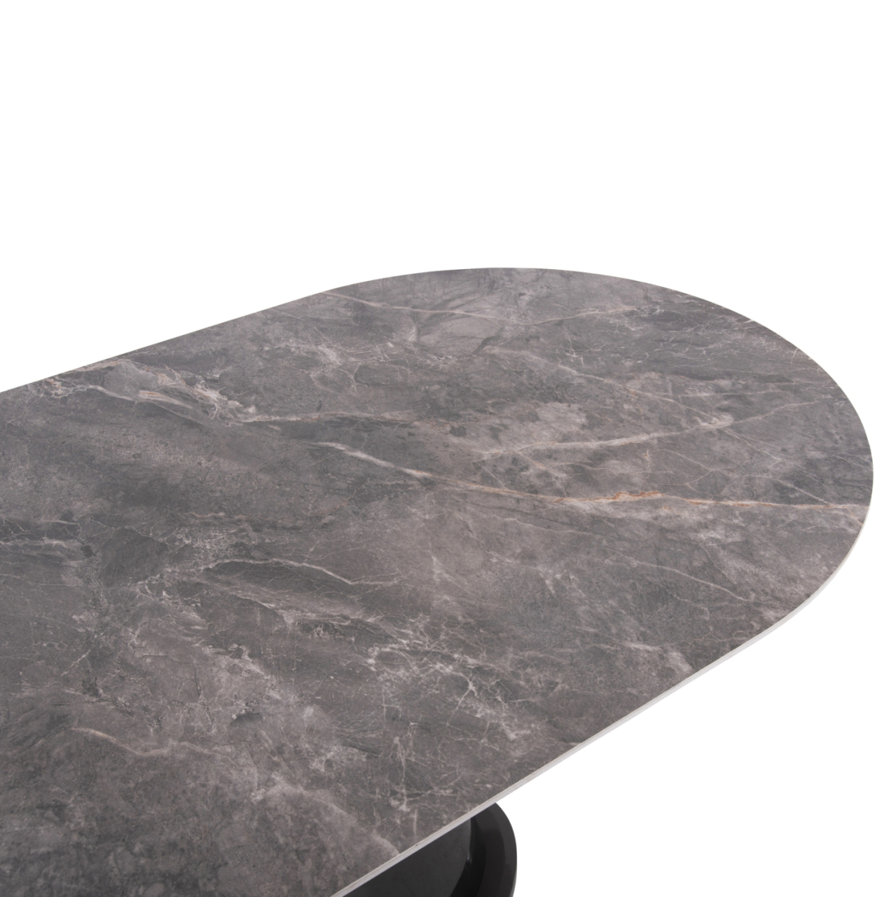 DINING TABLE BENT HM9773.01 CERAMIC IN GREY MARBLE-MDF BASE IN ANTHRACITE 180x90x76Hcm. [6]