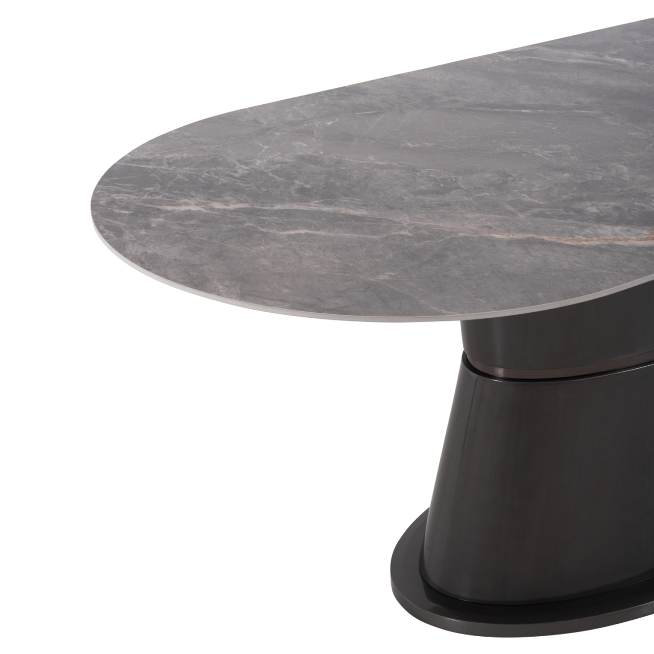 DINING TABLE BENT HM9773.01 CERAMIC IN GREY MARBLE-MDF BASE IN ANTHRACITE 180x90x76Hcm. [5]