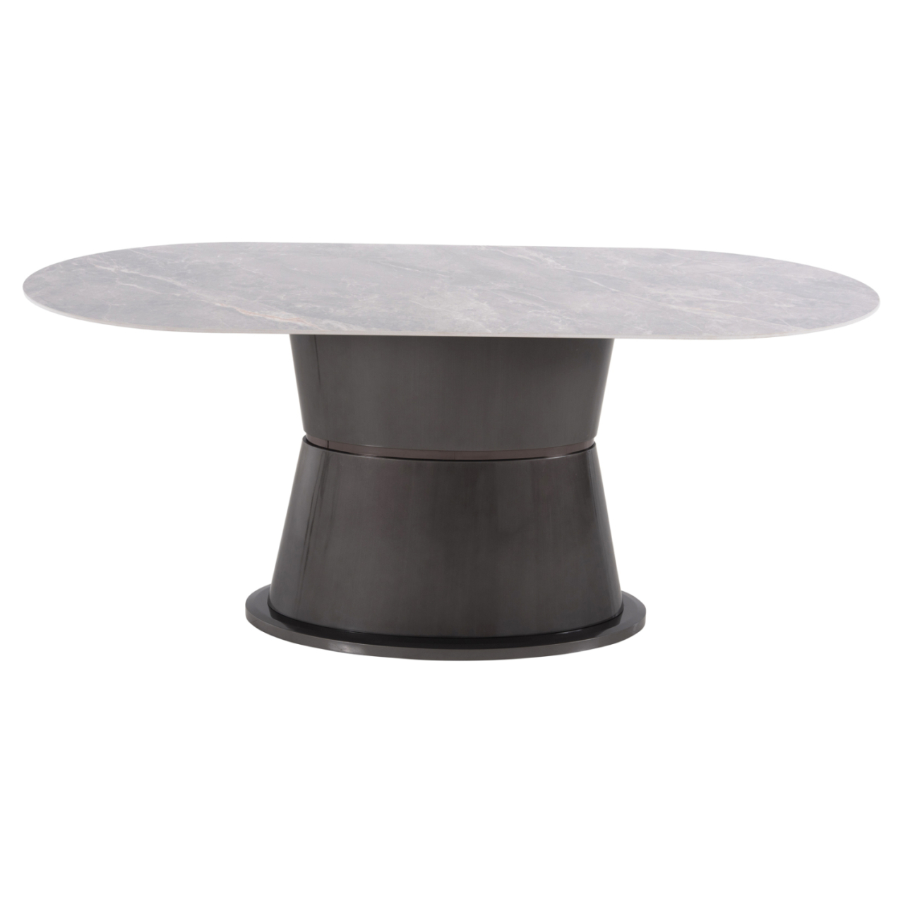DINING TABLE BENT HM9773.01 CERAMIC IN GREY MARBLE-MDF BASE IN ANTHRACITE 180x90x76Hcm. [3]