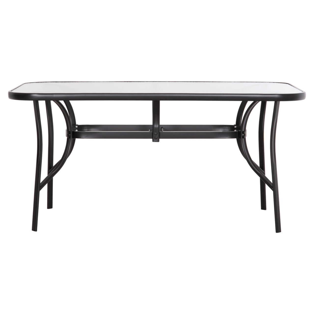 DINING TABLE BRUNO HM5145.03 METAL IN BLACK COLOR-TEMPERED GLASS 150Χ90Χ72Hcm. [3]