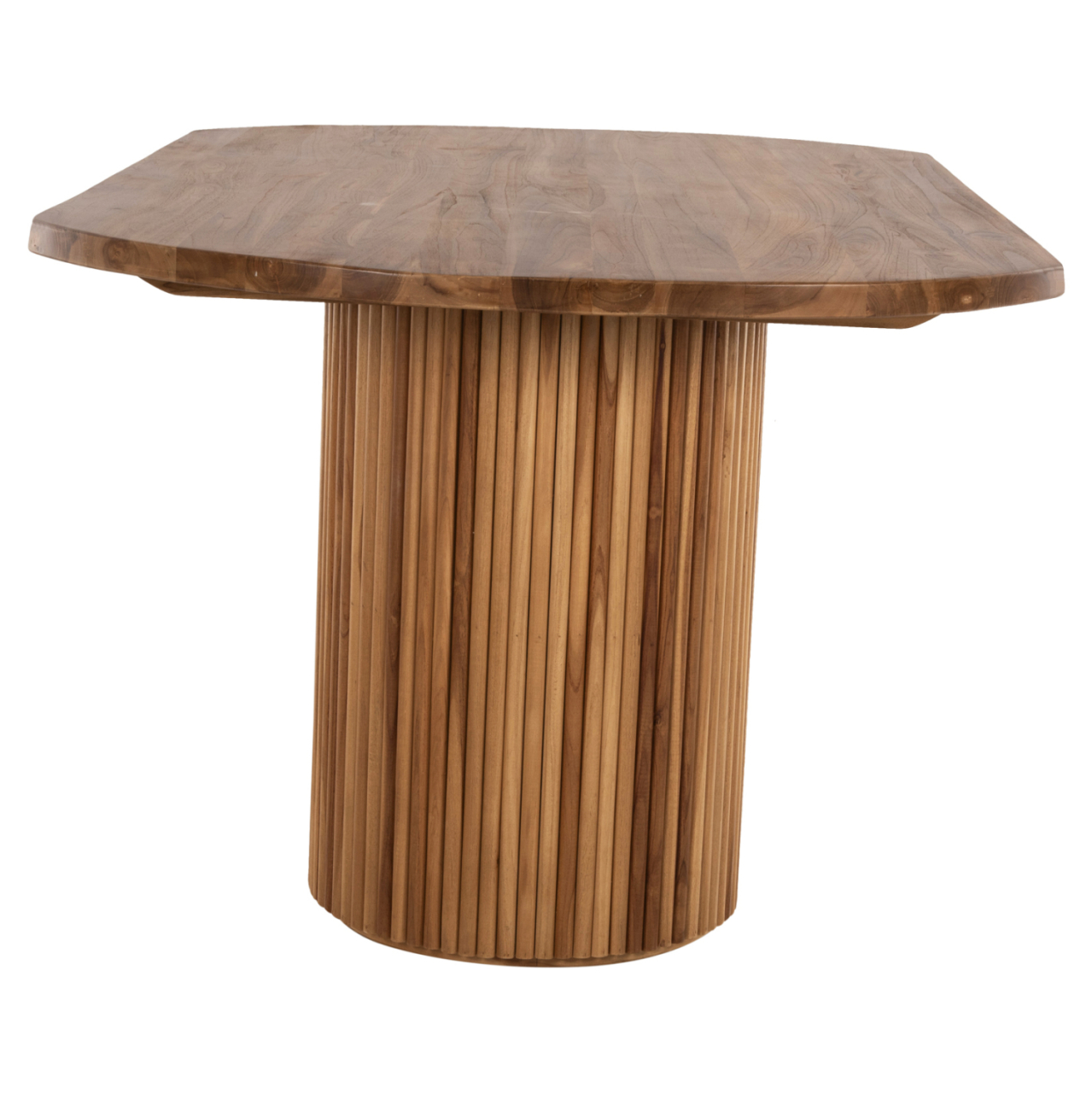 DINING TABLE DREMA HM9893 SOLID TEAK WOOD 200Χ110Χ77.5Hcm. 4cm.TABLETOP THICKNESS [4]