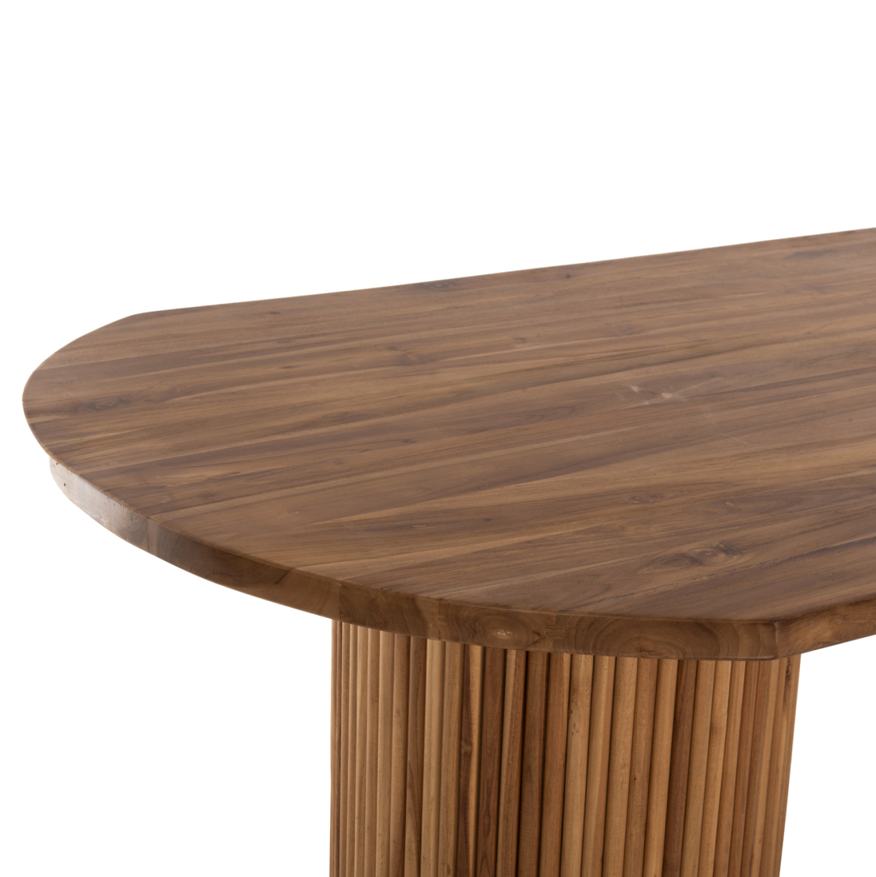DINING TABLE DREMA HM9893 SOLID TEAK WOOD 200Χ110Χ77.5Hcm. 4cm.TABLETOP THICKNESS [5]