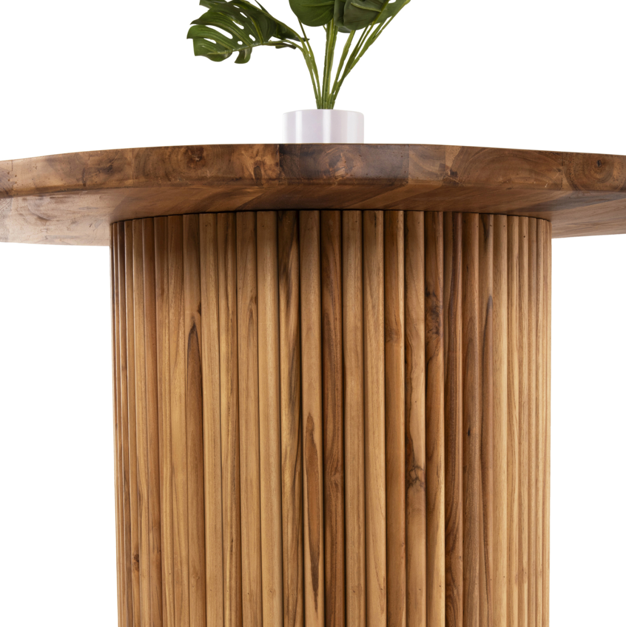 DINING TABLE DREMA1 HM9895 SOLID TEAK WOOD Φ100X80Hcm.- 3cm.TABLETOP [6]