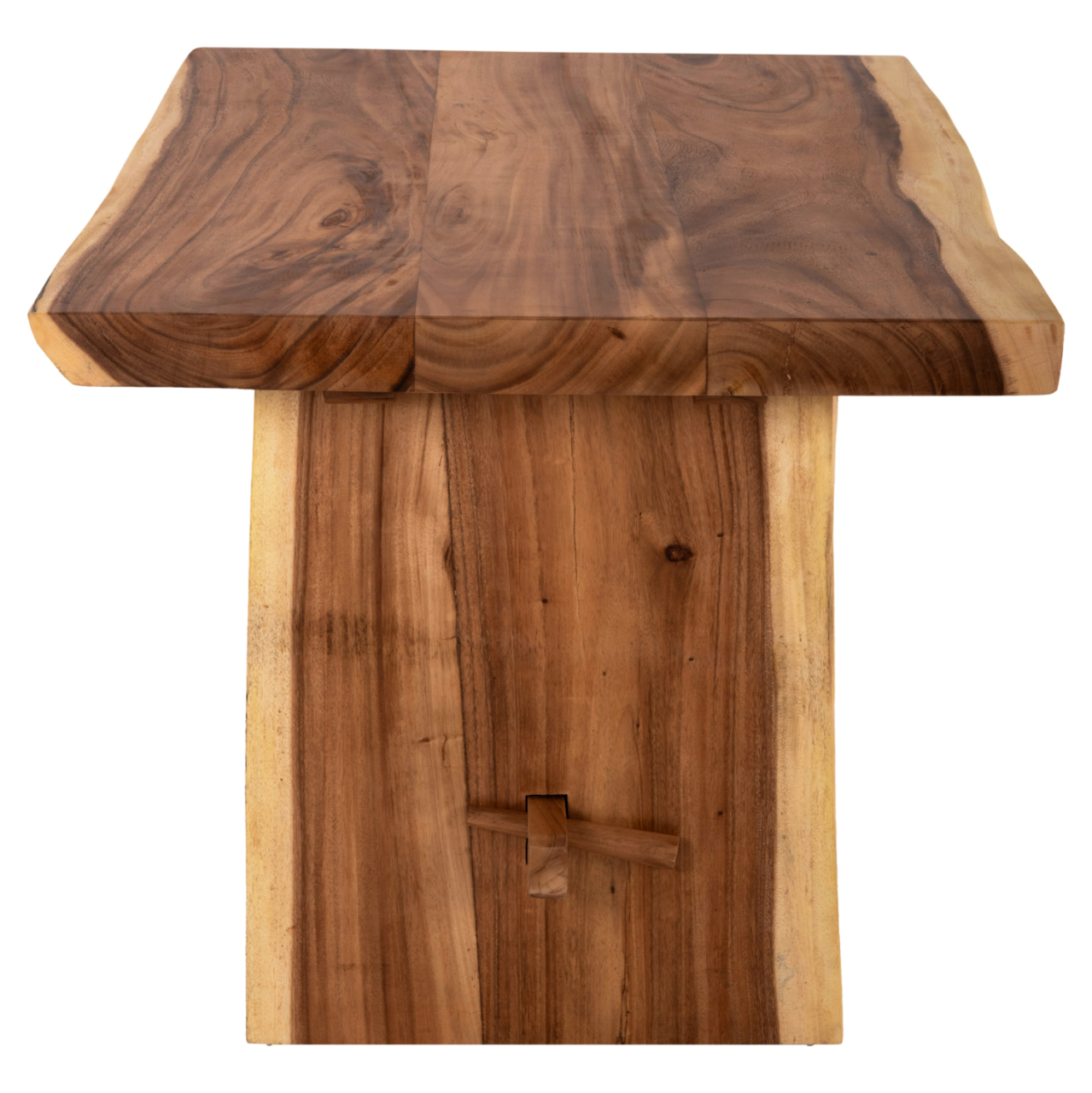 DINING TABLE EGON HM9490 SOLID SUAR WOOD 7,5cm.TOP- IN NATURAL COLOR 200x100x80Hcm. [4]