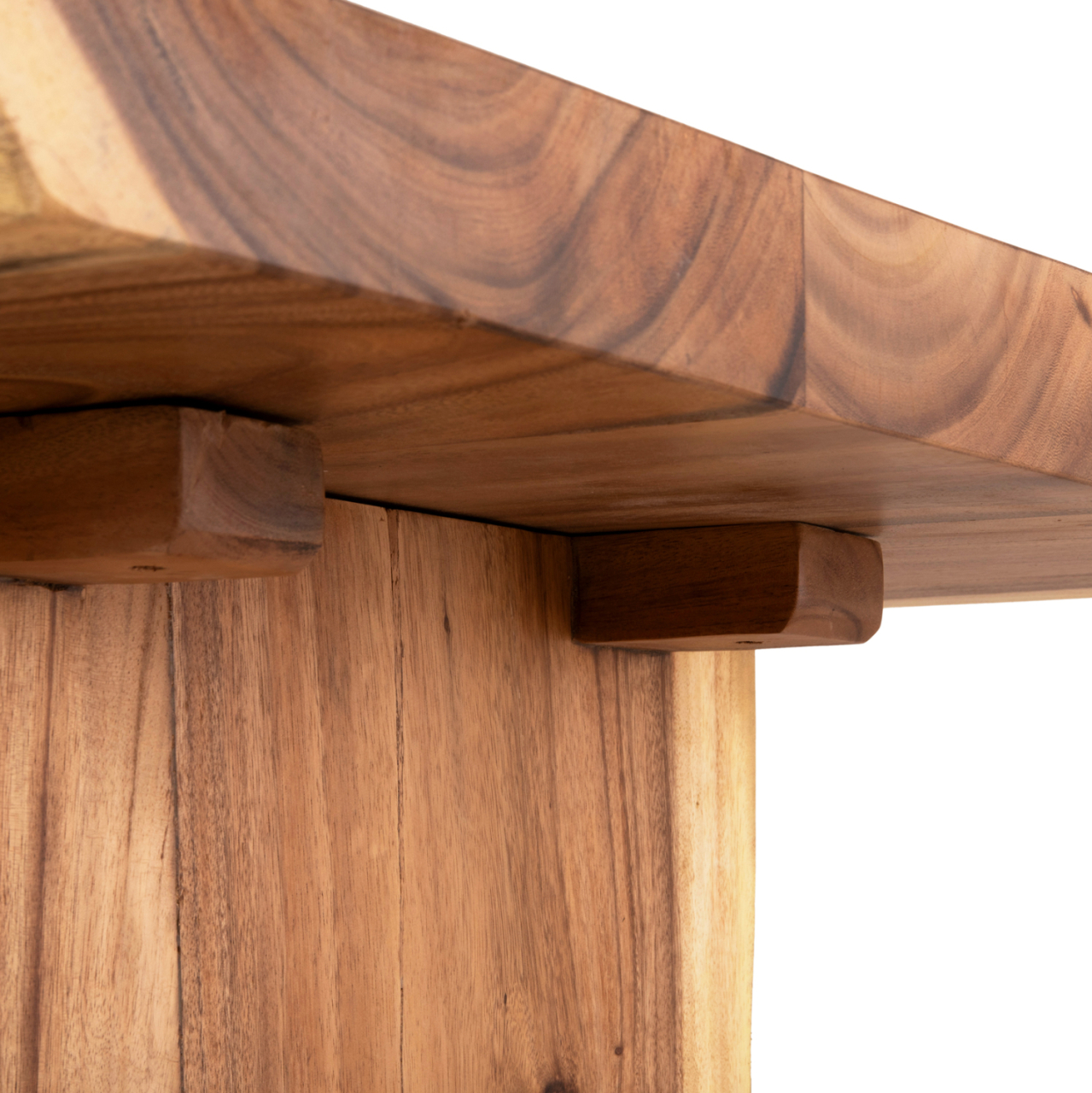 DINING TABLE EGON HM9490 SOLID SUAR WOOD 7,5cm.TOP- IN NATURAL COLOR 200x100x80Hcm. [7]