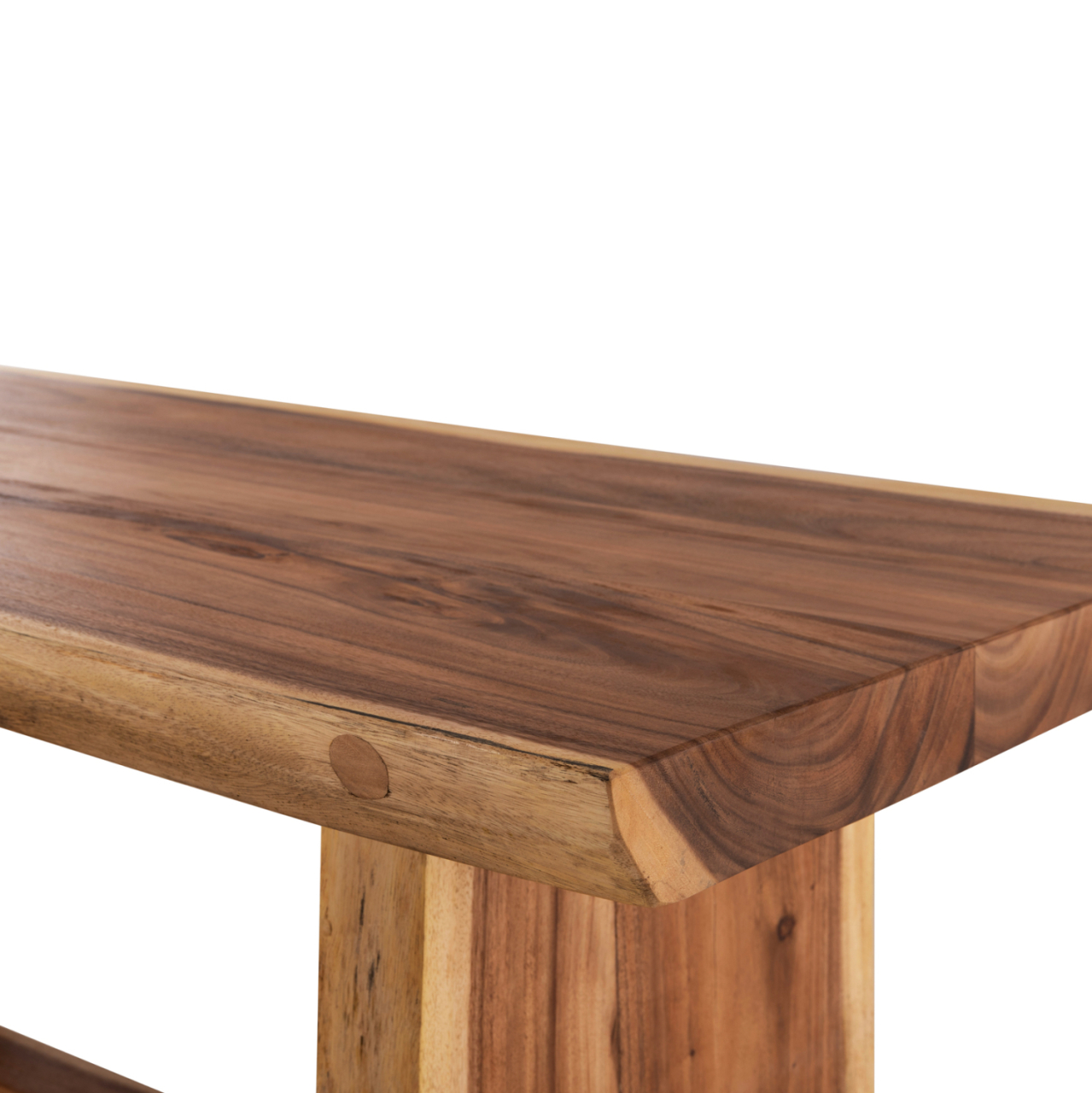 DINING TABLE EGON HM9490 SOLID SUAR WOOD 7,5cm.TOP- IN NATURAL COLOR 200x100x80Hcm. [5]