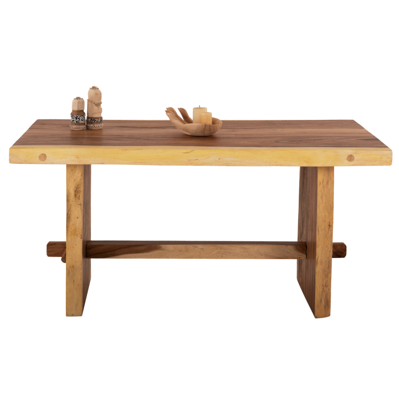 DINING TABLE EGON HM9490 SOLID SUAR WOOD 7,5cm.TOP- IN NATURAL COLOR 200x100x80Hcm. [3]