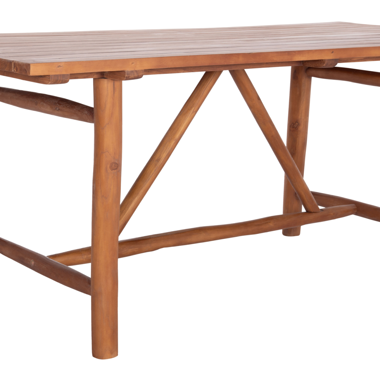 DINING TABLE GROOVE HM9390.01 SOLID TEAK WOOD NATURAL COLOR 220X100X90Hcm. [8]