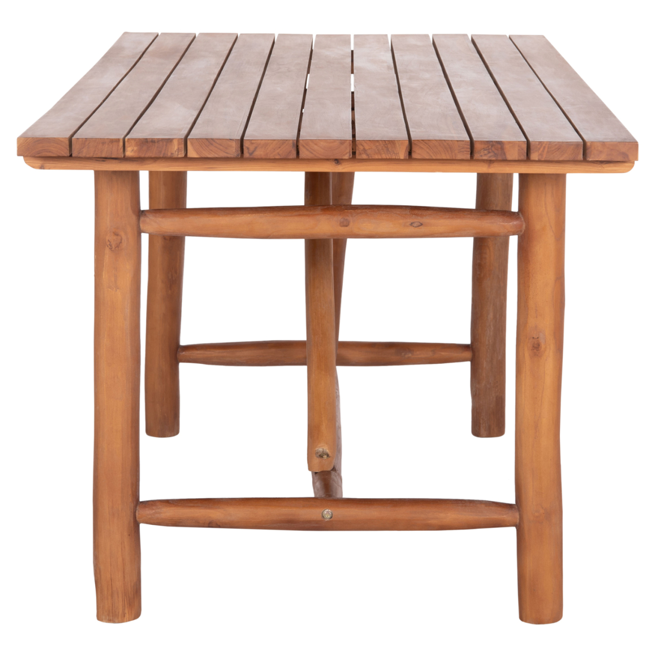 DINING TABLE GROOVE HM9390.01 SOLID TEAK WOOD NATURAL COLOR 220X100X90Hcm. [5]